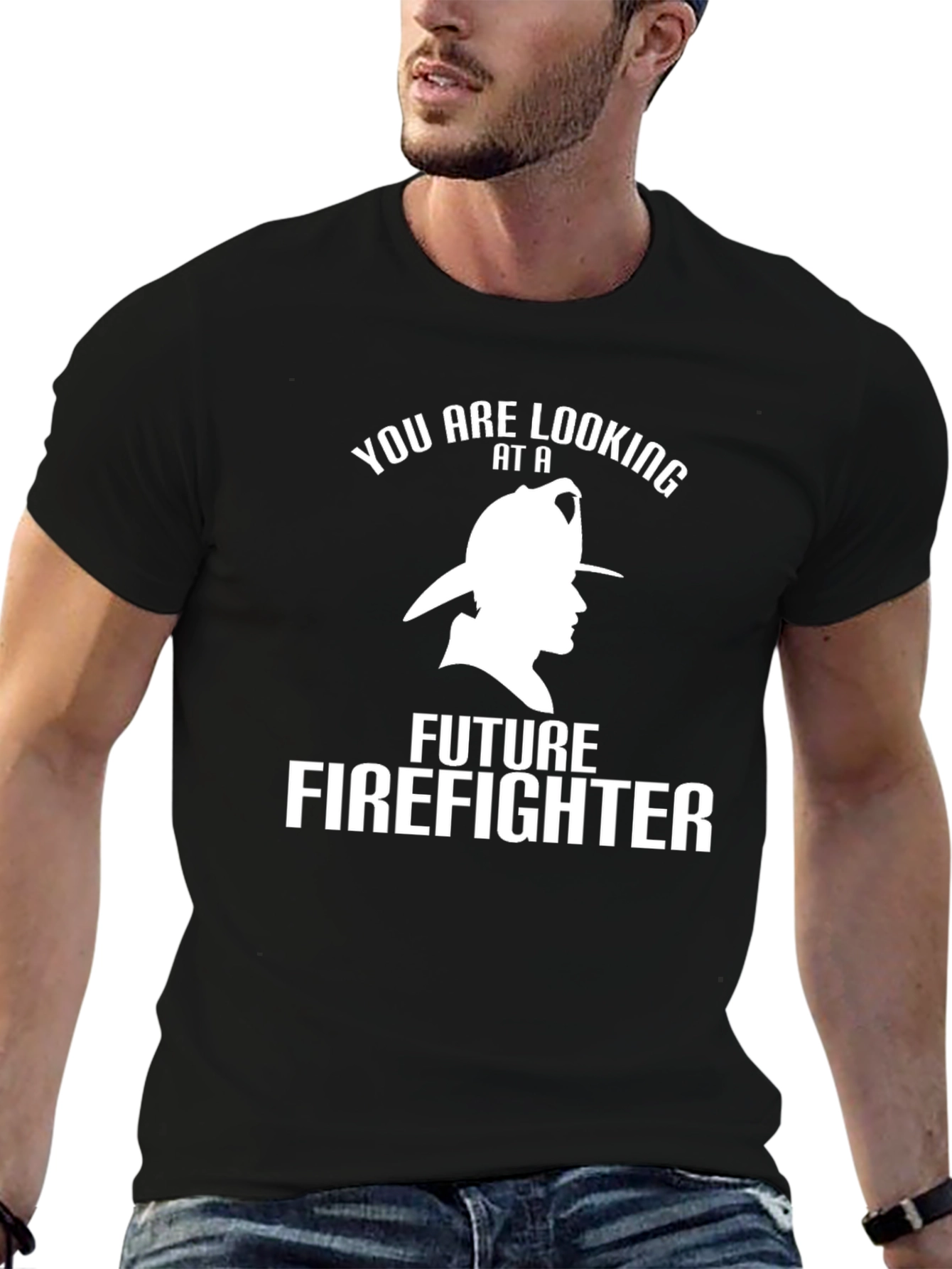 Future Firefighter T-Shirt - Black Cotton Tee