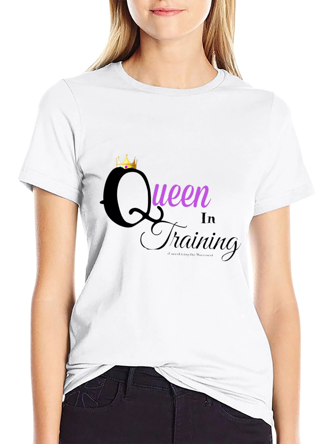 Queen in Training Graphic Tee - Black