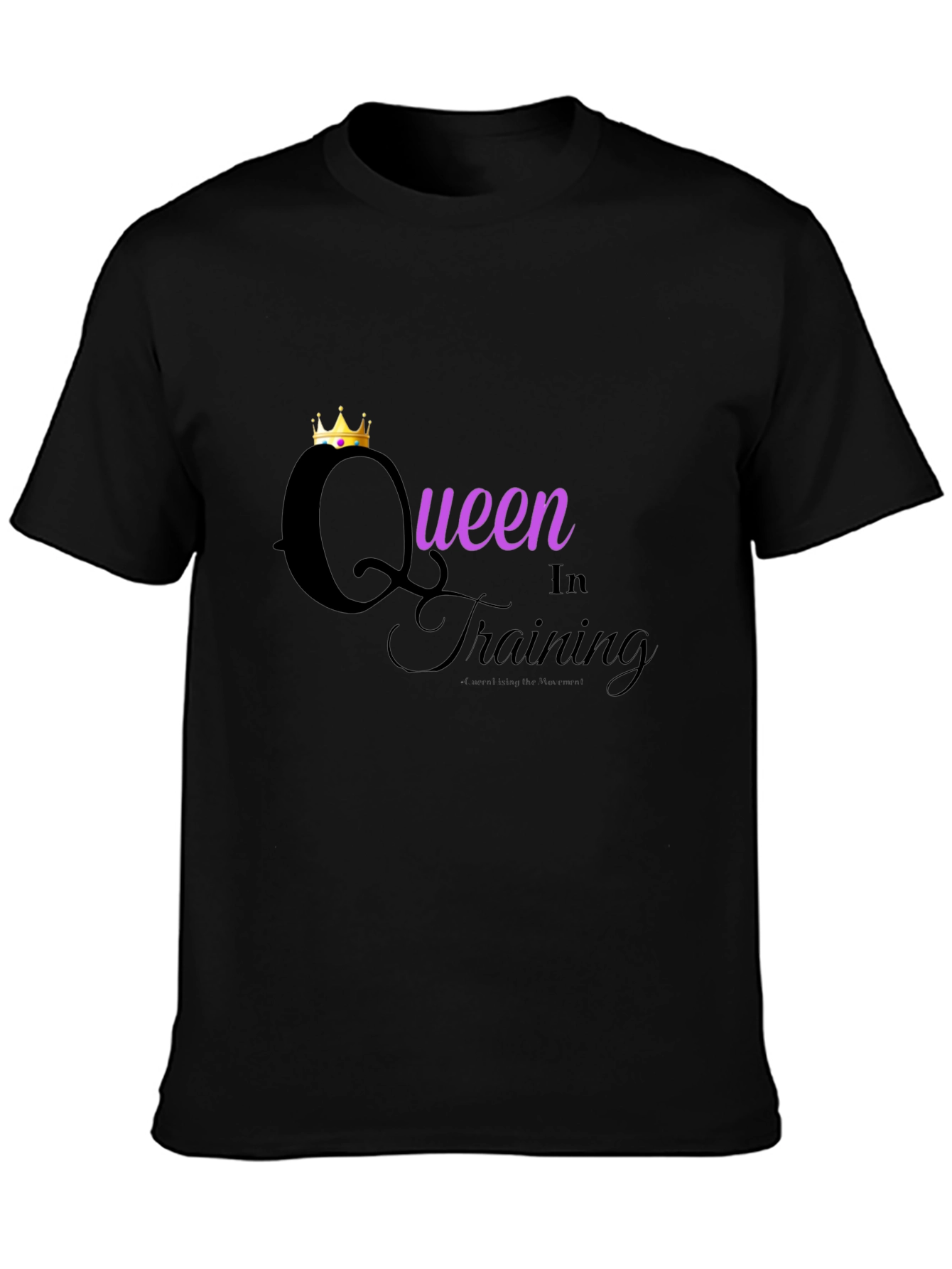 Queen in Training Graphic Tee - Black