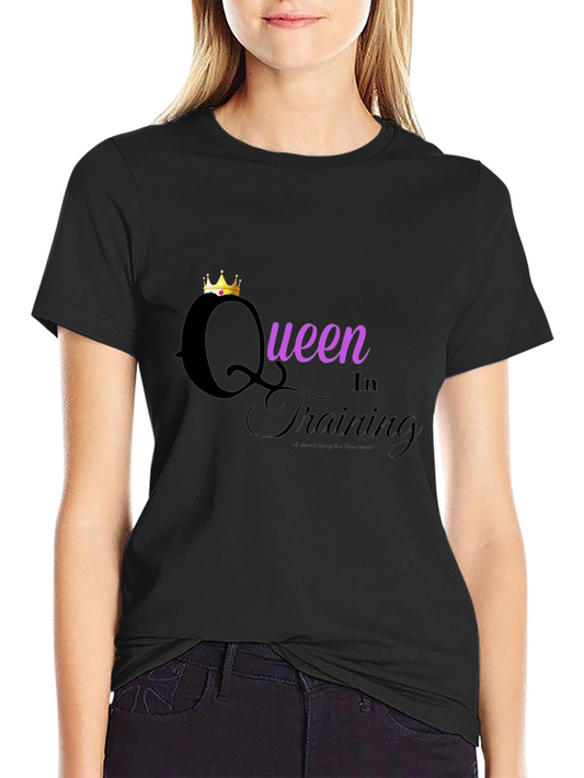 Queen in Training Graphic Tee - Black