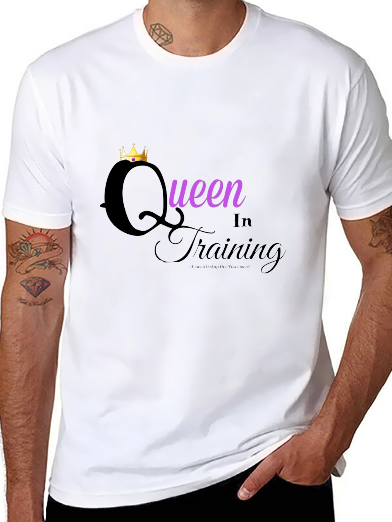 Queen in Training Graphic Tee - Black