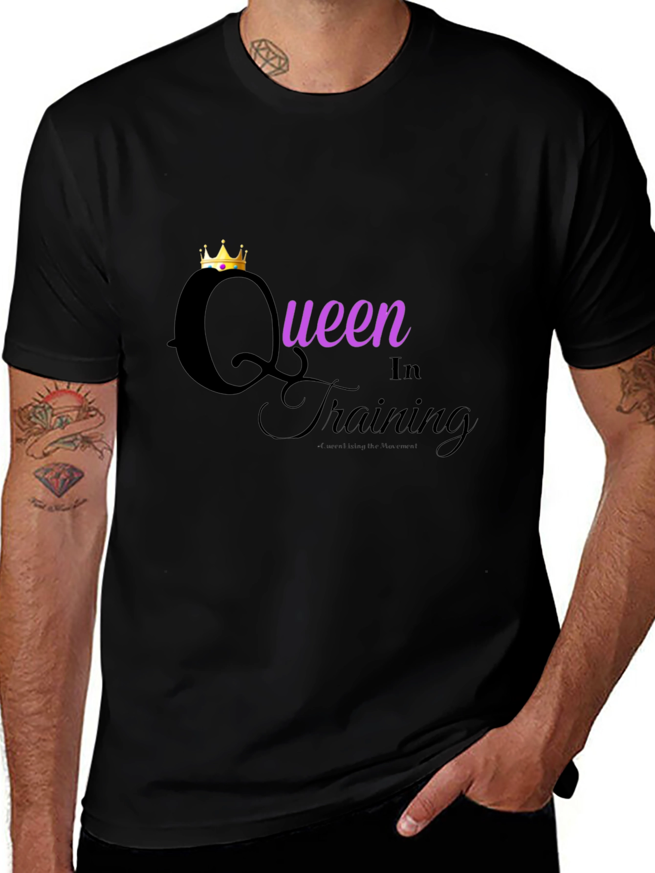 Queen in Training Graphic Tee - Black