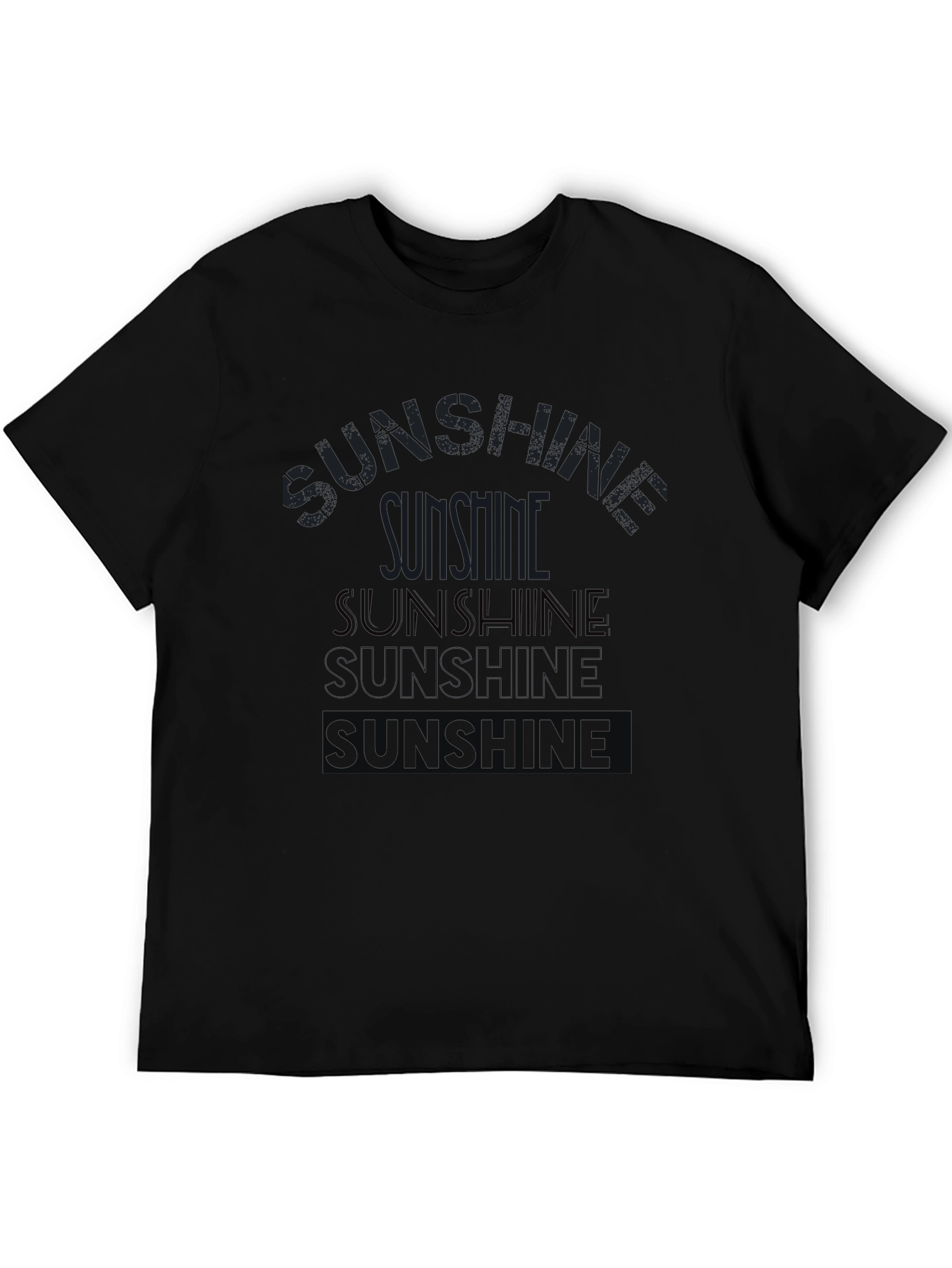 Sunshine Graphic Tee - Black Cotton T-Shirt