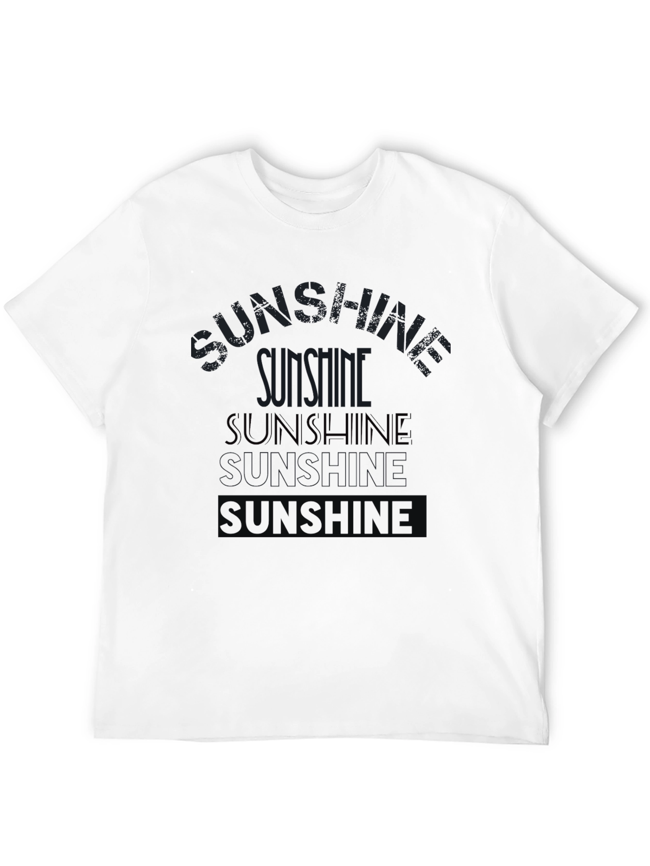Sunshine Graphic Tee - Black Cotton T-Shirt