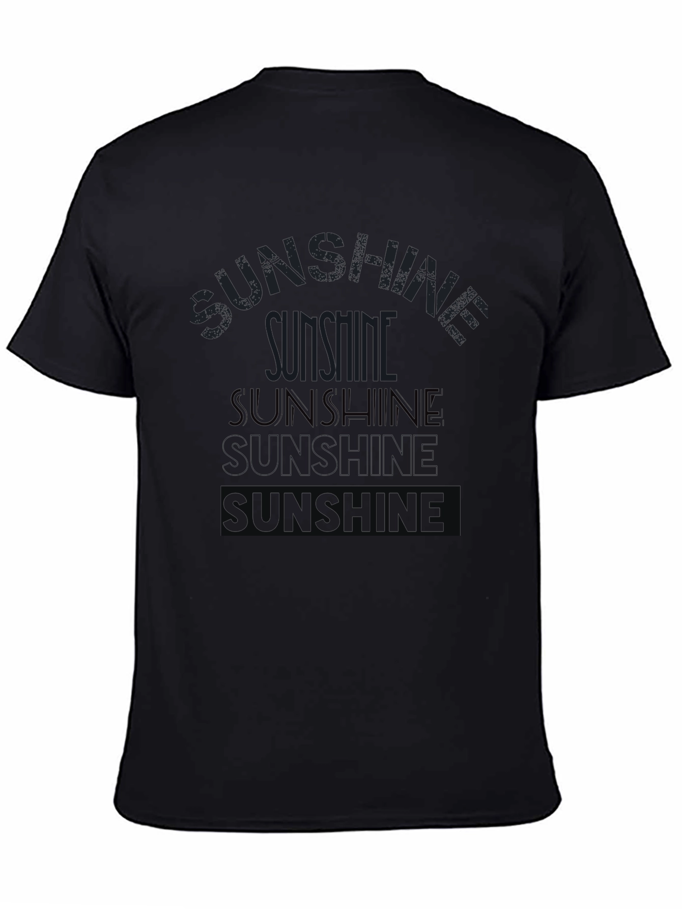Sunshine Graphic Tee - Black Cotton T-Shirt