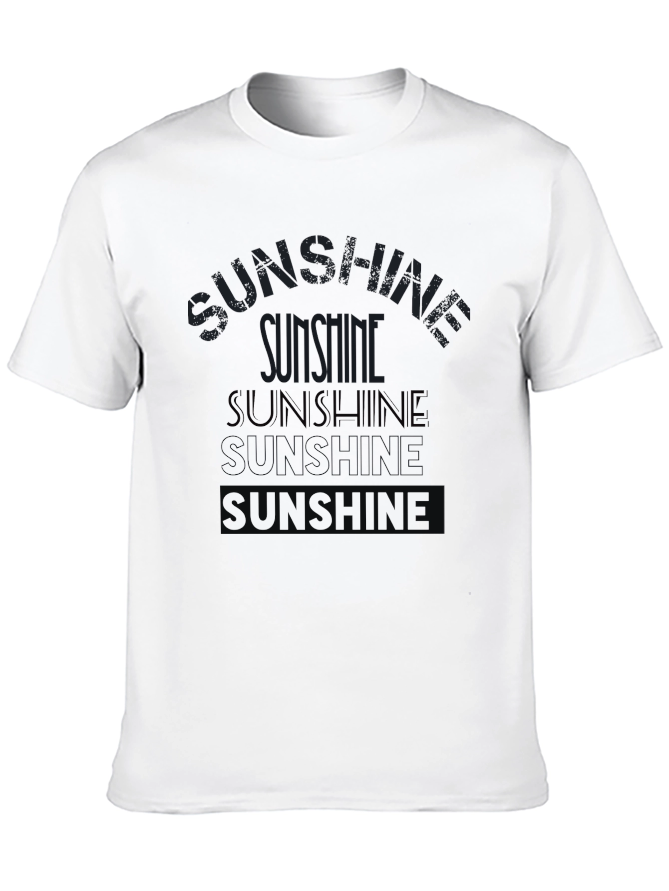 Sunshine Graphic Tee - Black Cotton T-Shirt
