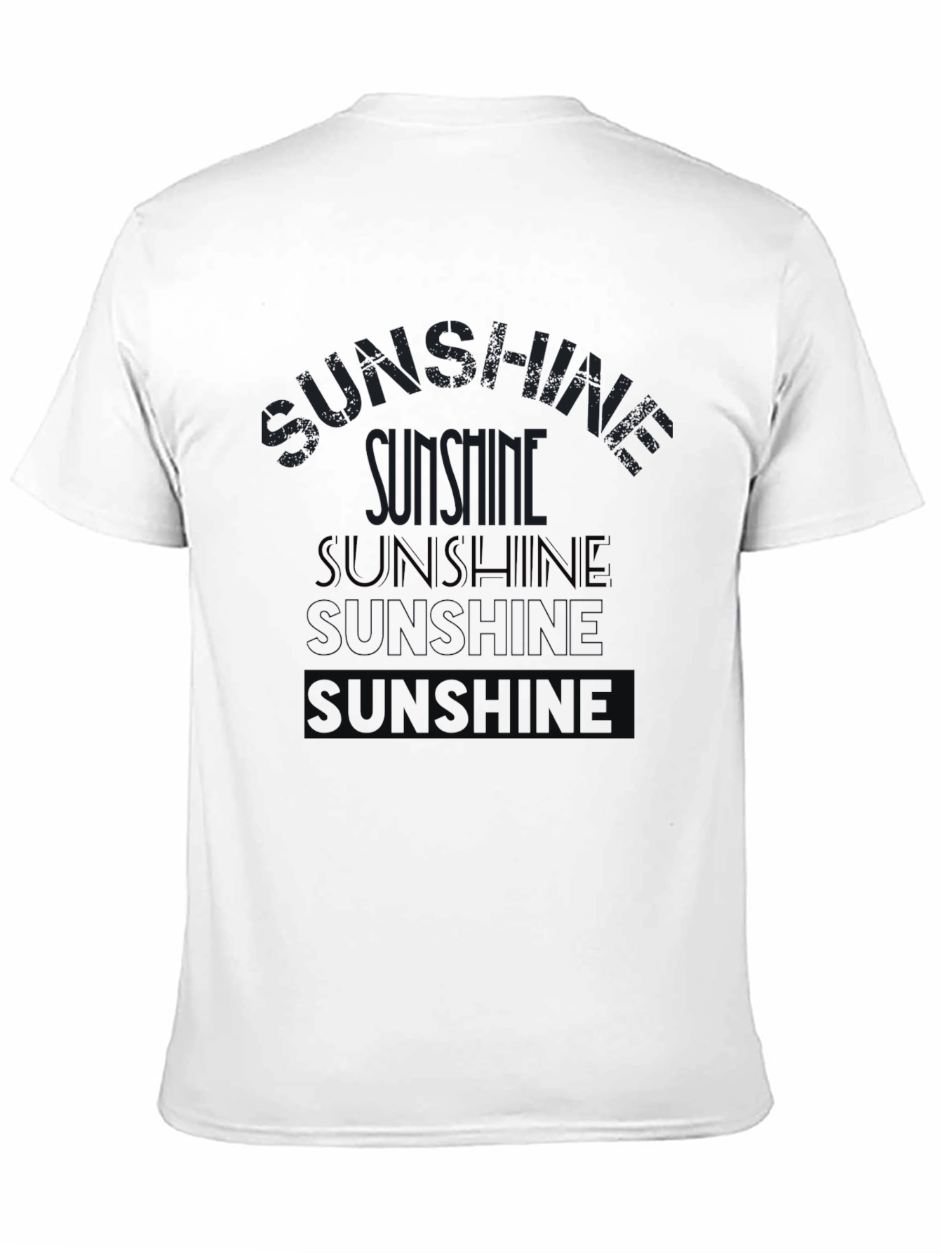 Sunshine Graphic Tee - Black Cotton T-Shirt
