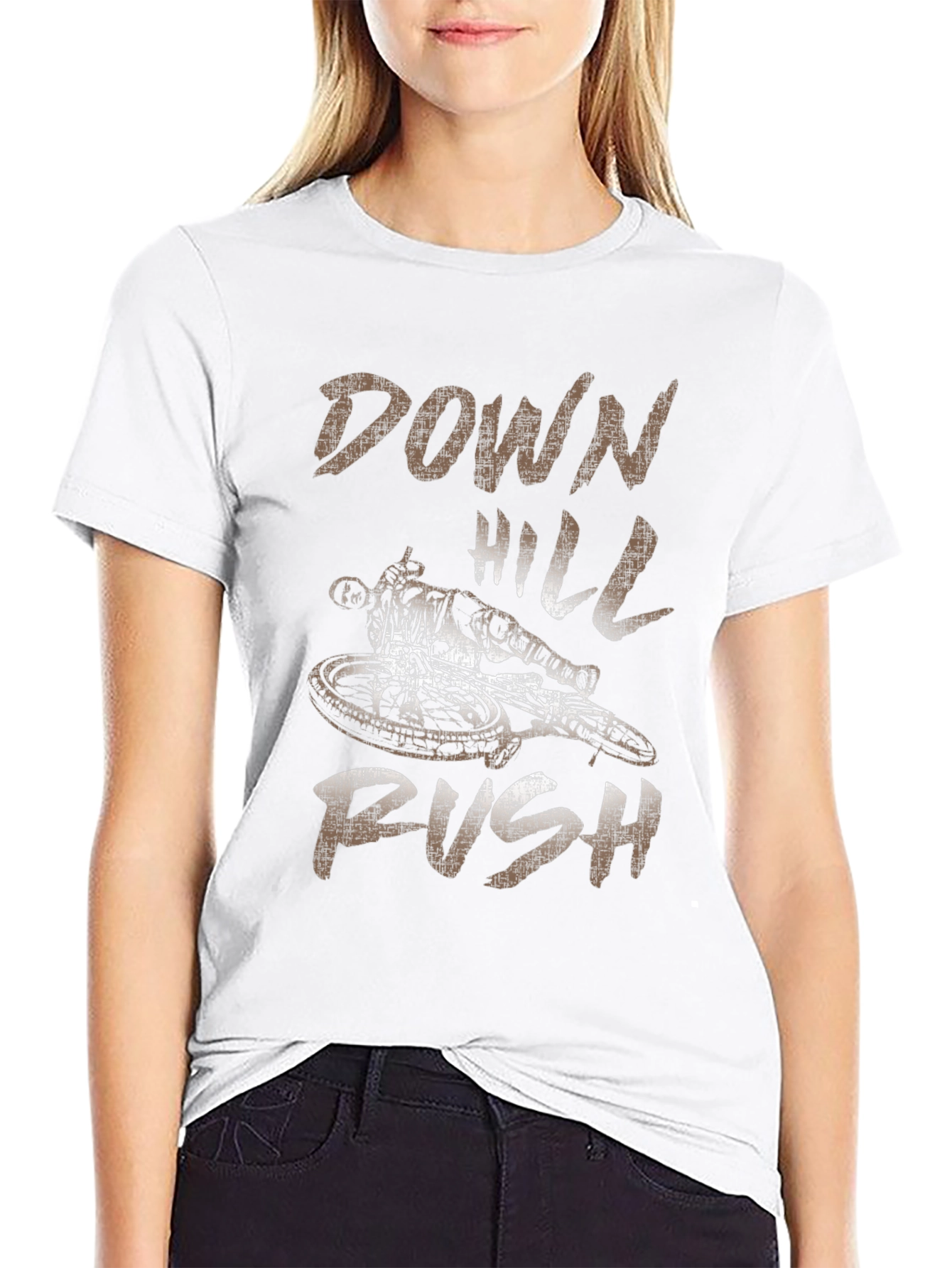 Downhill Rush Graphic T-Shirt - Black Cotton Tee