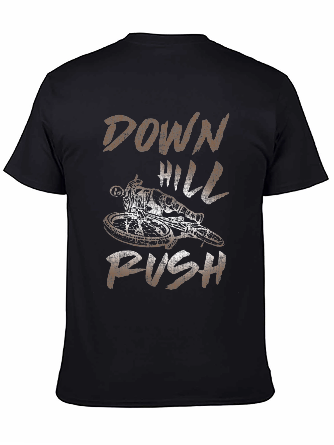 Downhill Rush Graphic T-Shirt - Black Cotton Tee