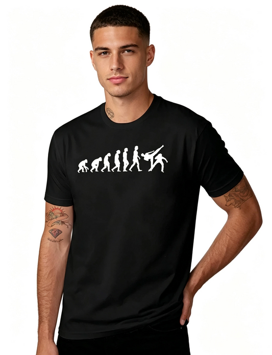Evolution of Judo Black T-Shirt - Martial Arts Throw