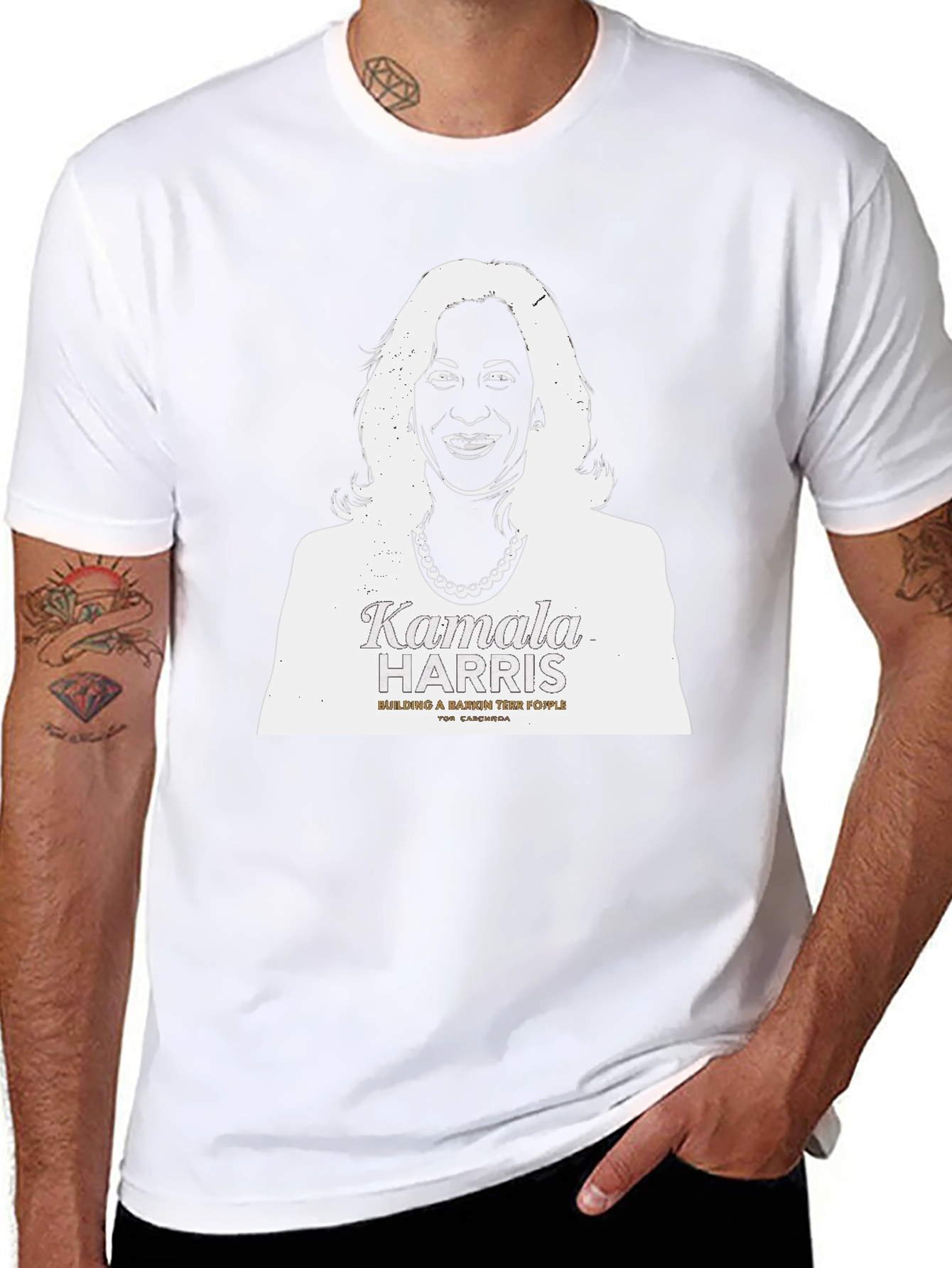 Kamala Harris Graphic Print Tee - Unisex Black T-Shirt