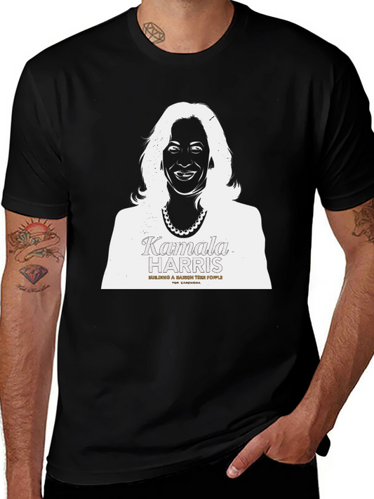 Kamala Harris Graphic Print Tee - Unisex Black T-Shirt