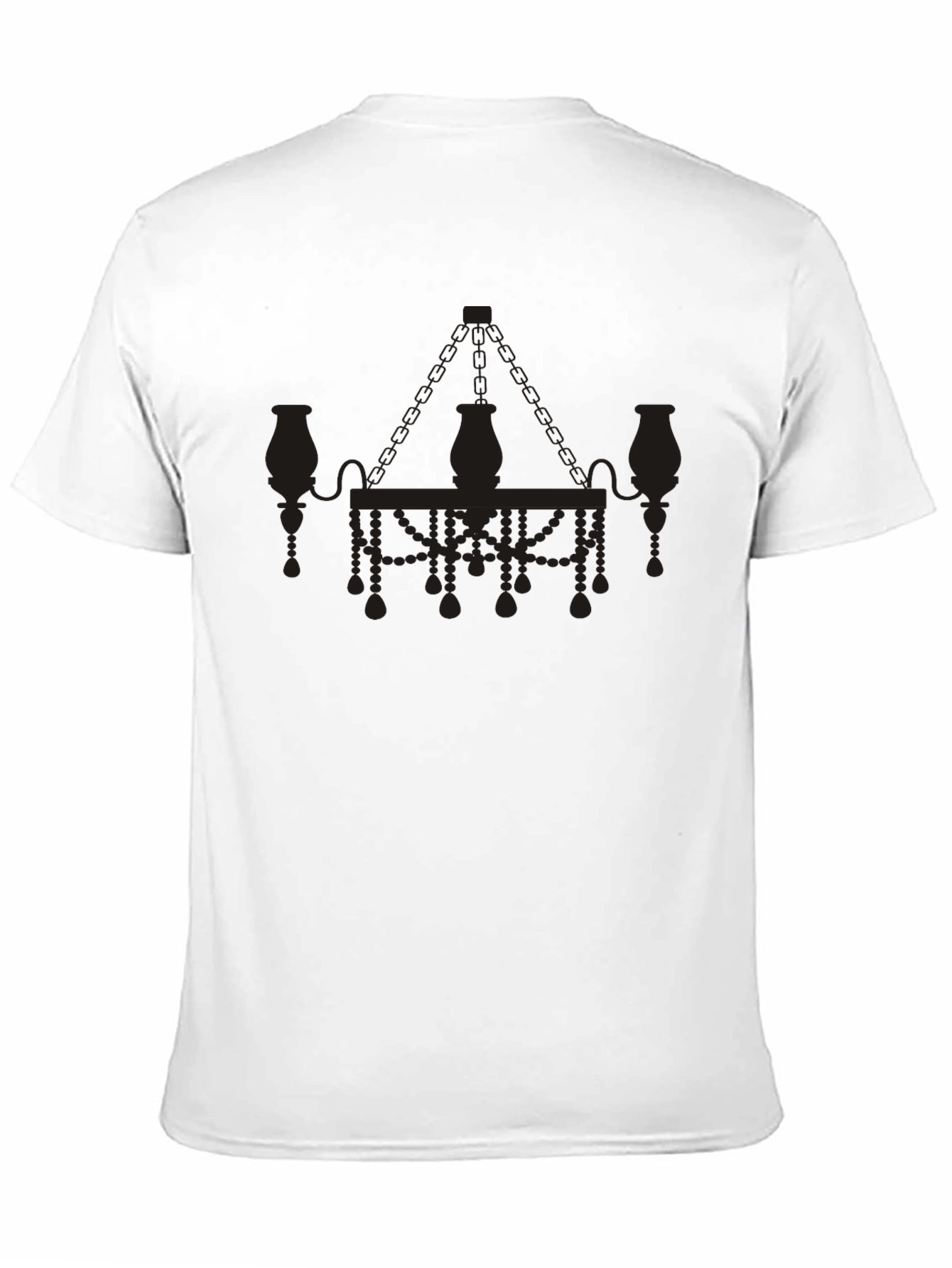 Elegant Chandelier Graphic T-Shirt - Black