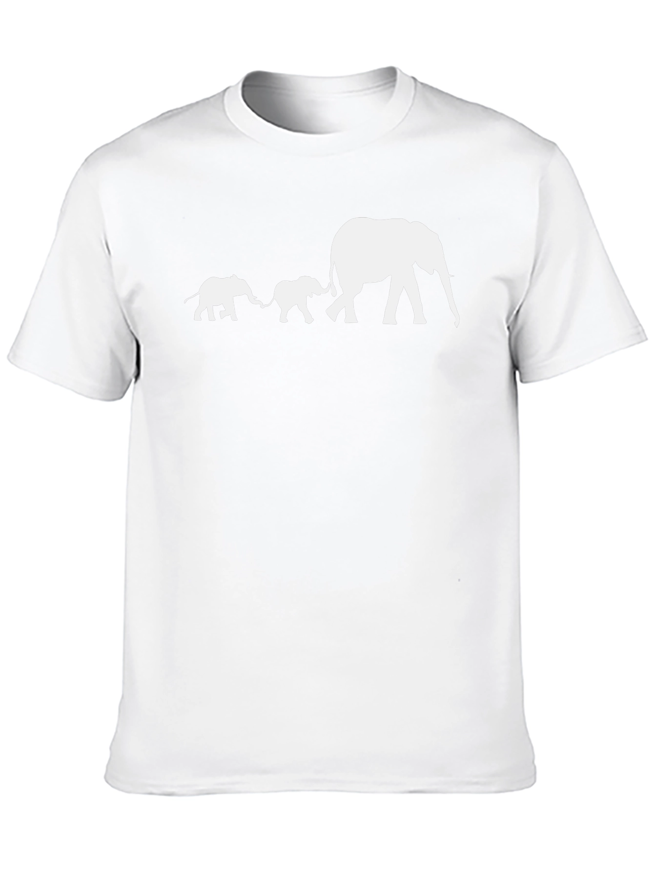 Elephant Family Graphic T-Shirt - Black Cotton Tee