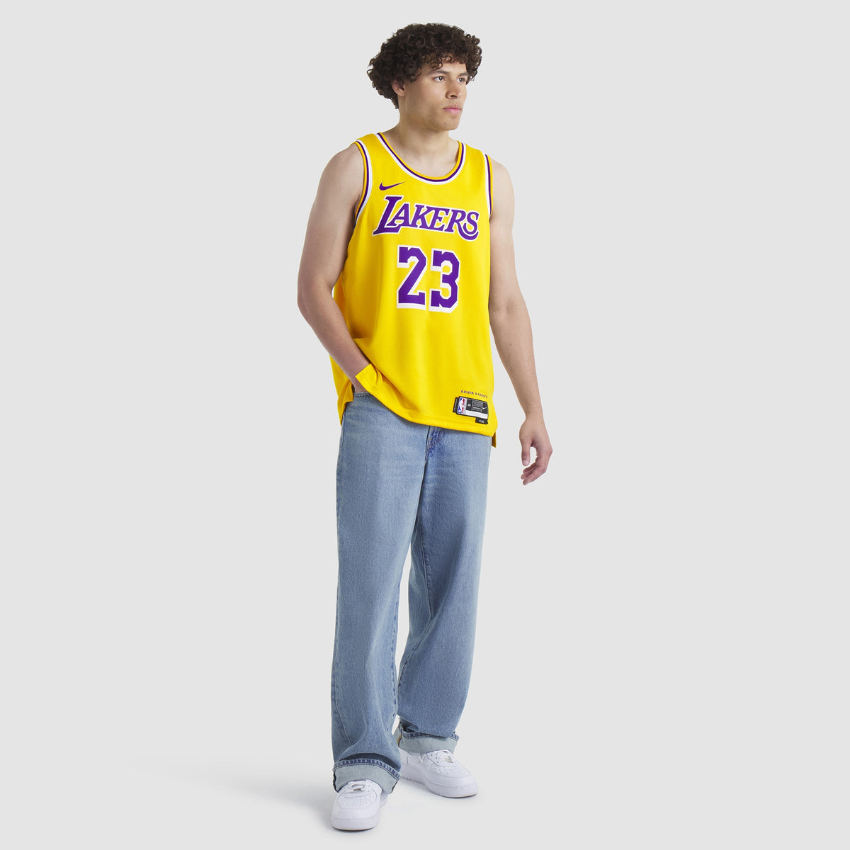 Unisex Los Angeles Lakers LeBron James Nike Gold Swingman Jersey - Icon Edition
