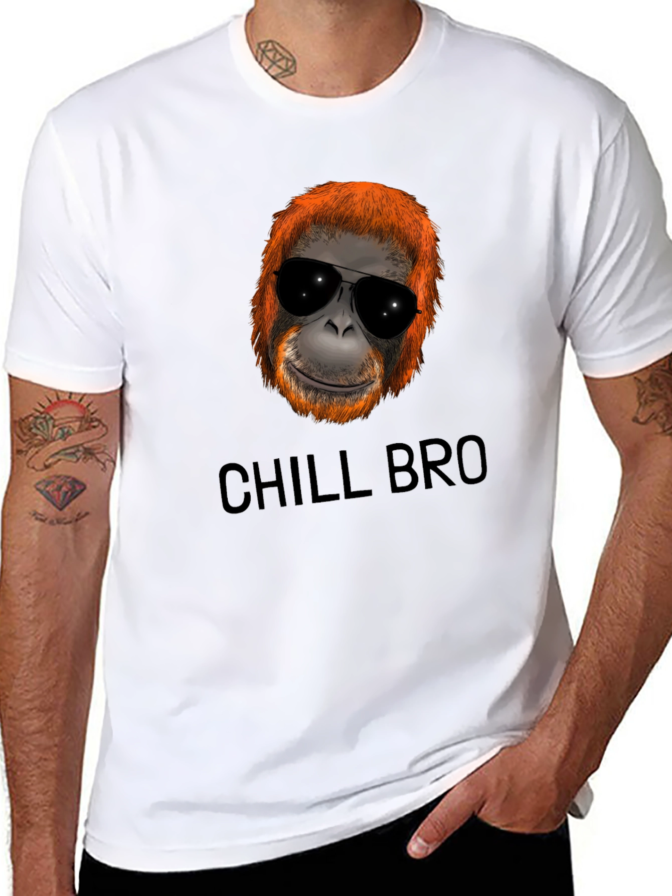 Chill Bro Orangutan Graphic Tee