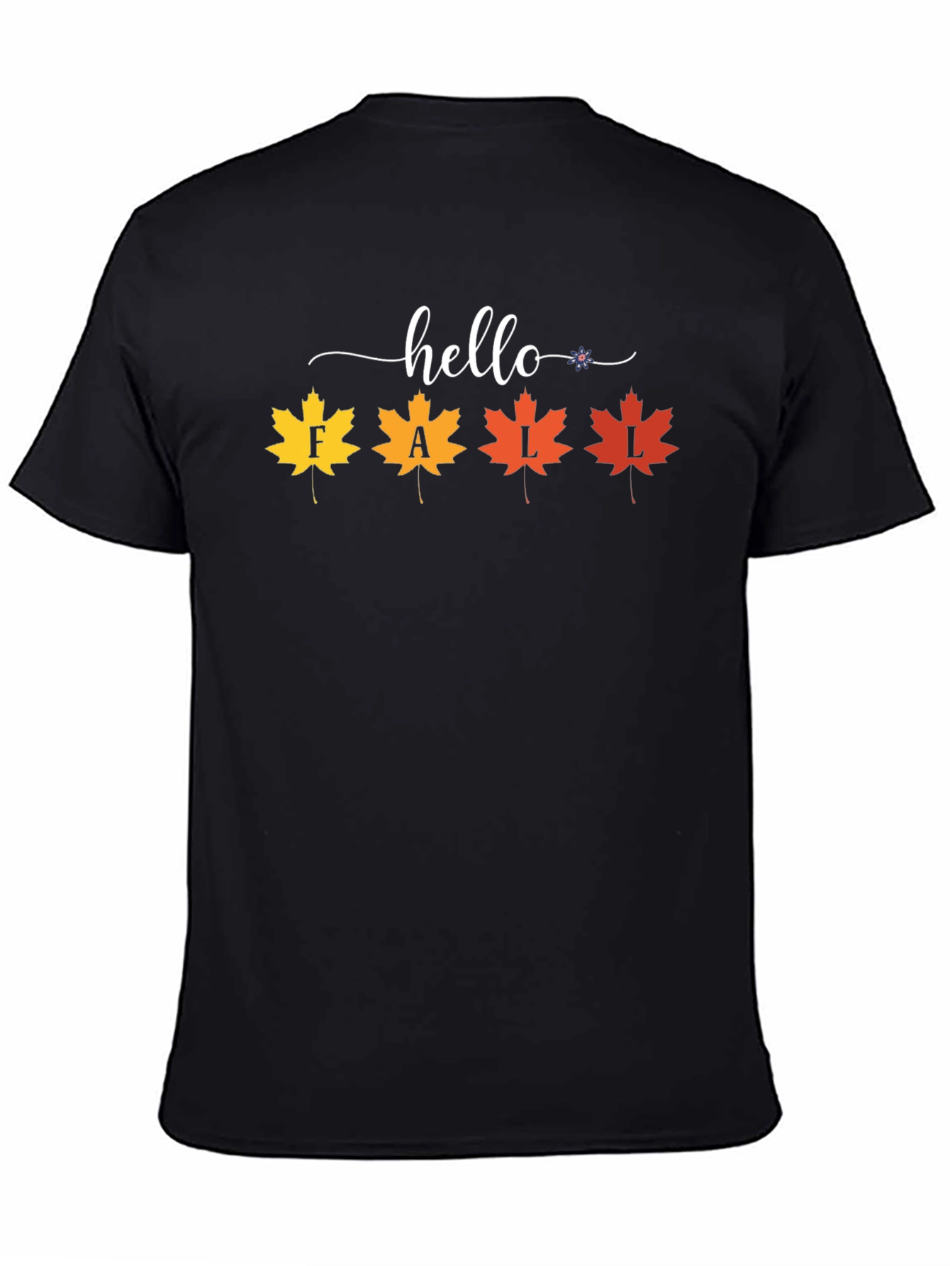 Hello Fall Maple Leaf Graphic Tee - Autumn Style