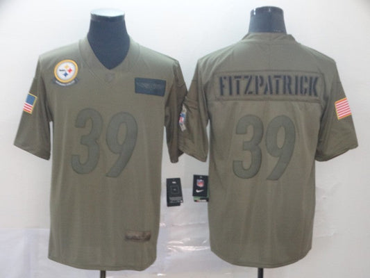 Men's Pittsburgh Steelers Minkah Fitzpatrick #39 Brown Game Jerseys