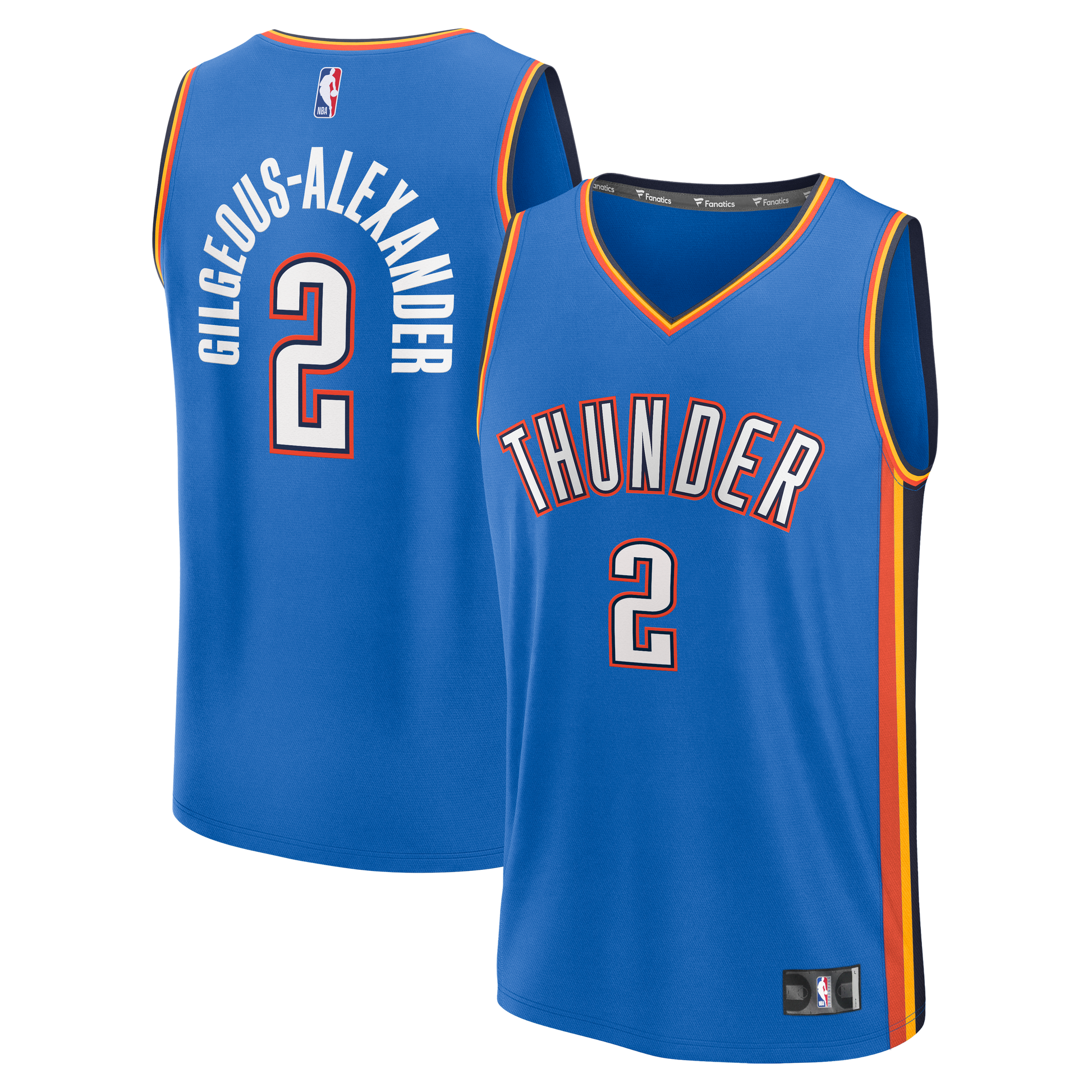 Men's Oklahoma City Thunder Shai Gilgeous-Alexander Fanatics Blue Fast Break Replica Player Jersey - Icon Edition