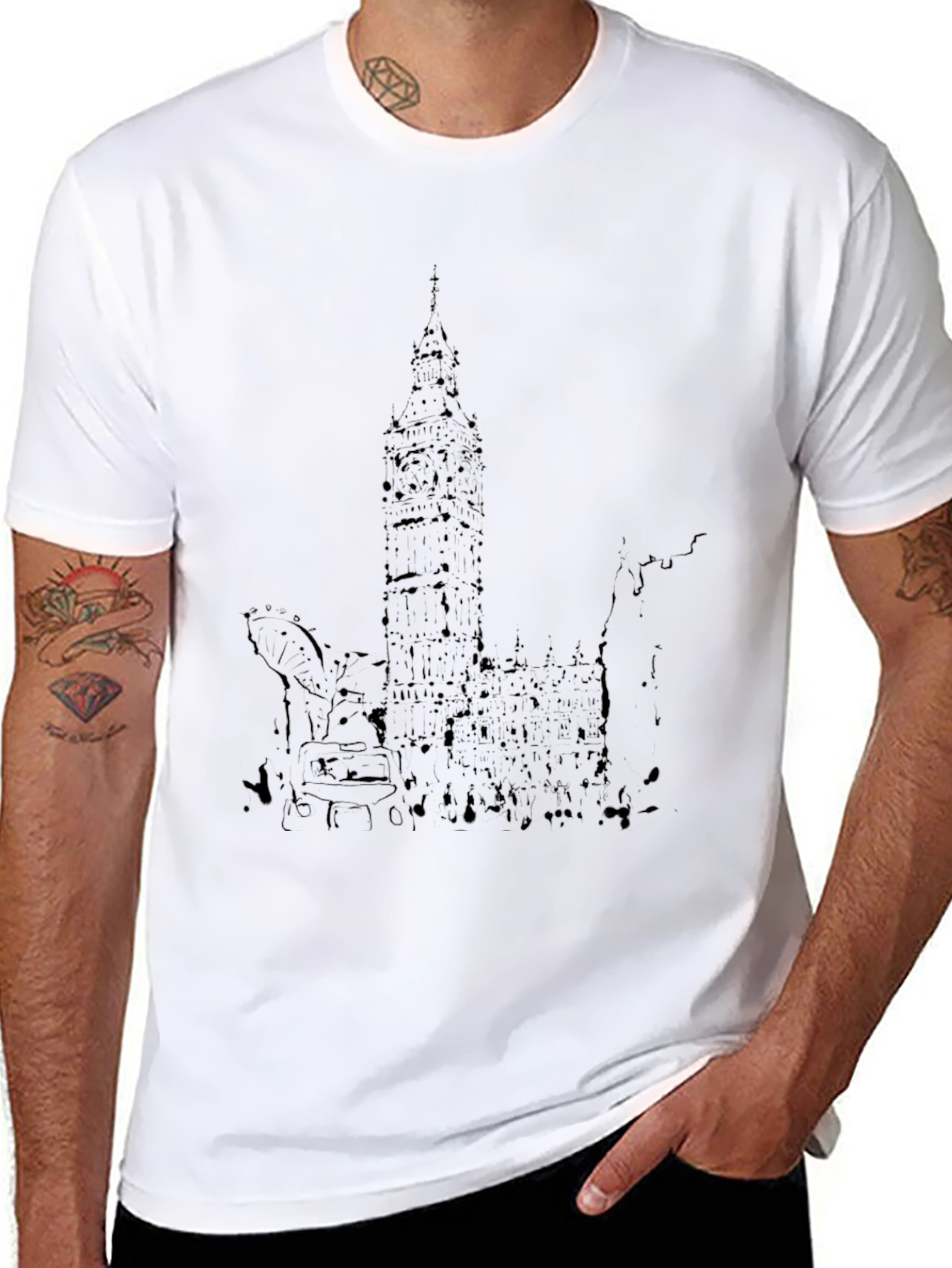 London Skyline Black T-Shirt - Urban Style Tee