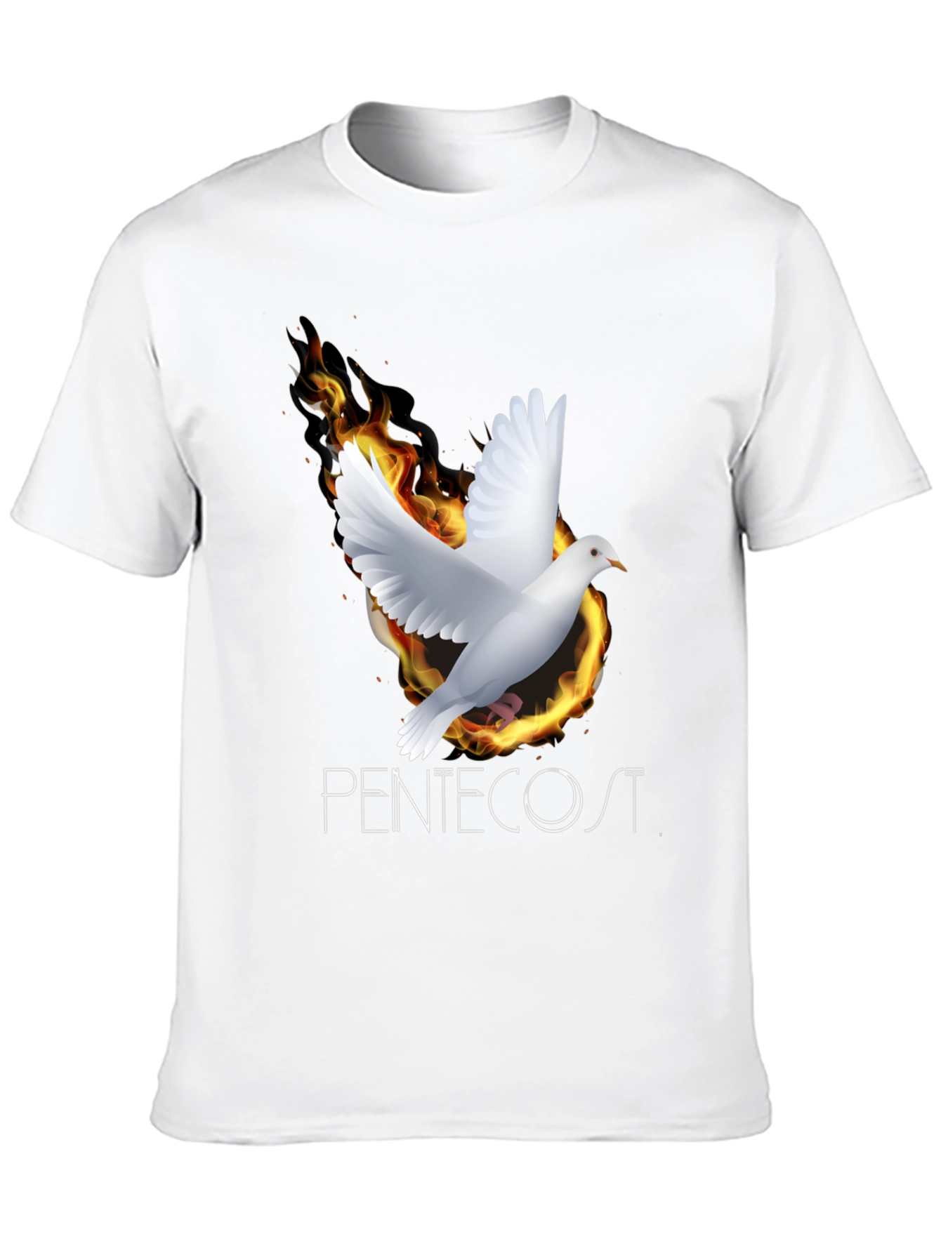 Pentecost Dove T-Shirt - Holy Spirit Flame