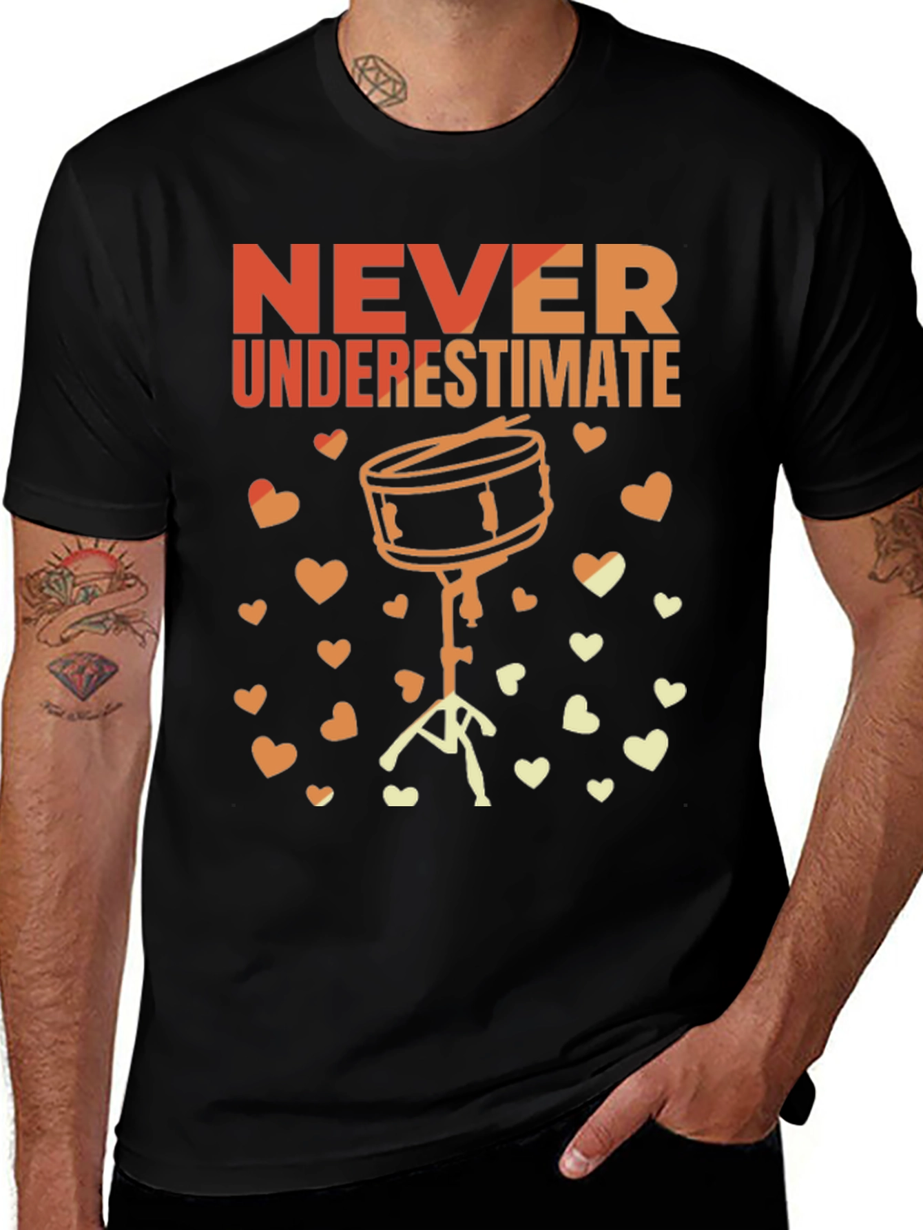 Never Underestimate Drummer T-Shirt
