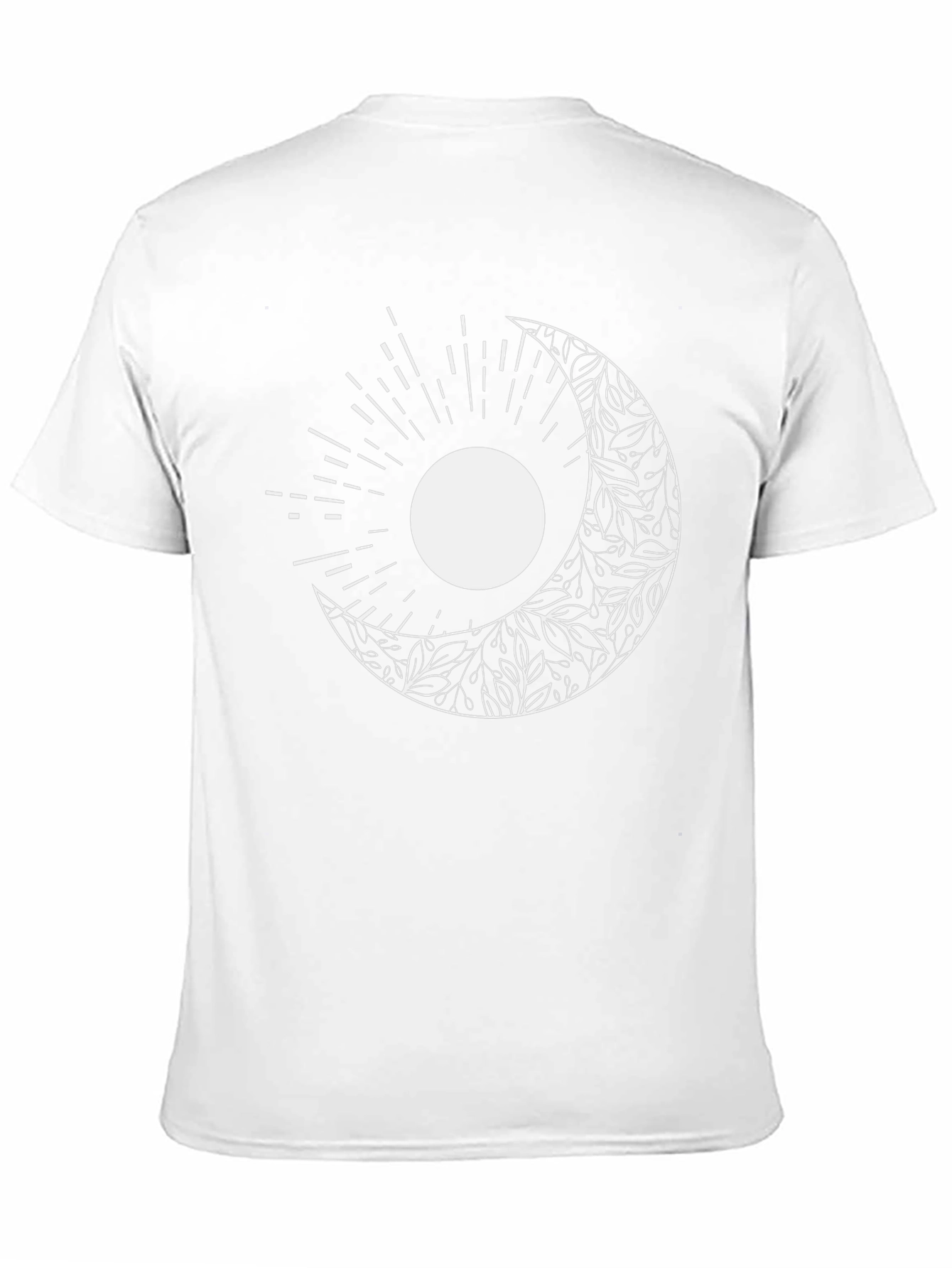Celestial Moon & Sun Graphic Tee - Black Cotton