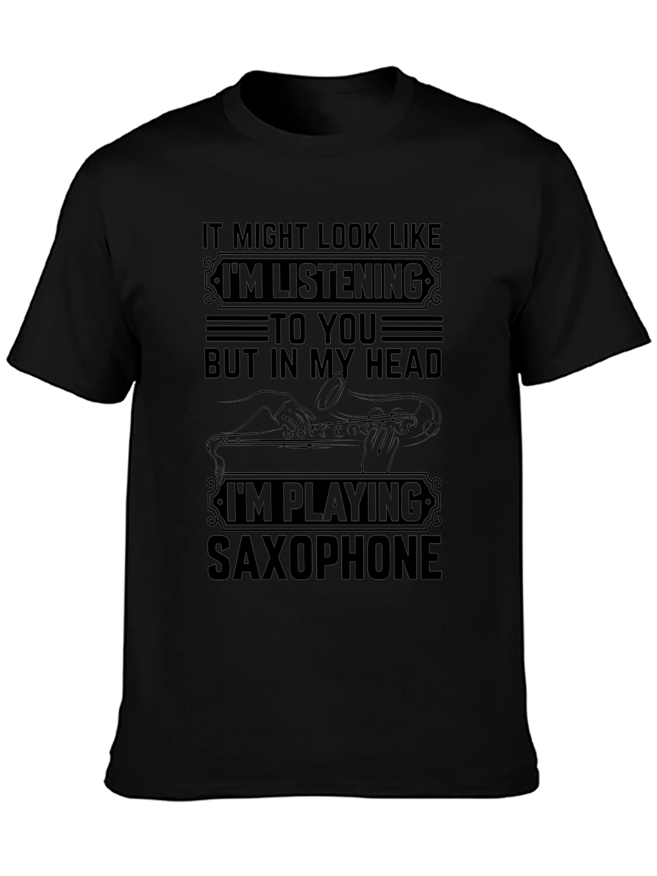Saxophone Player Novelty Graphic T-Shirt