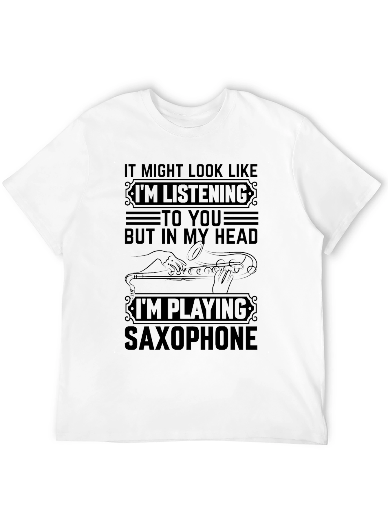 Saxophone Player Novelty Graphic T-Shirt