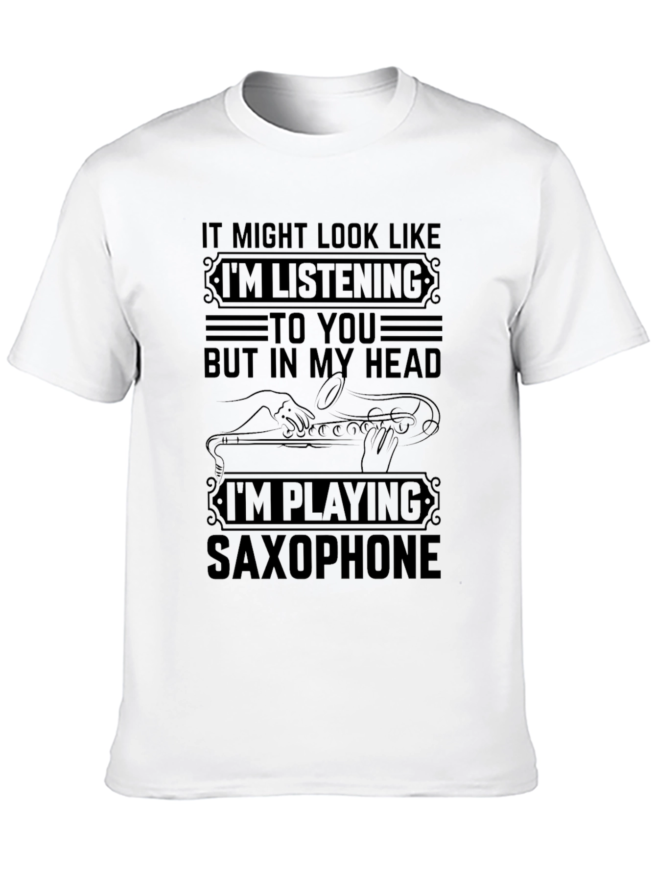 Saxophone Player Novelty Graphic T-Shirt