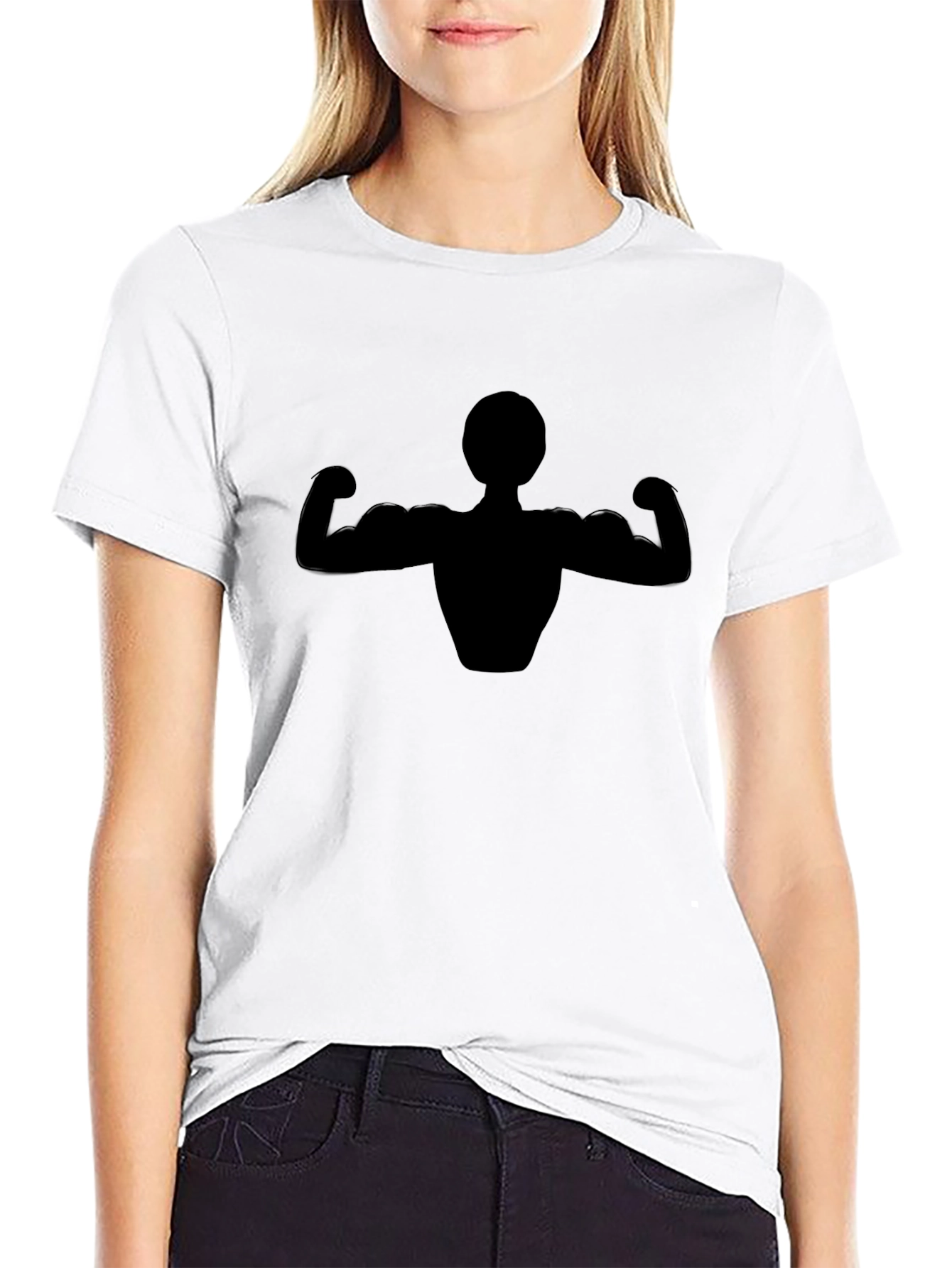 Muscle Man Graphic Black T-Shirt