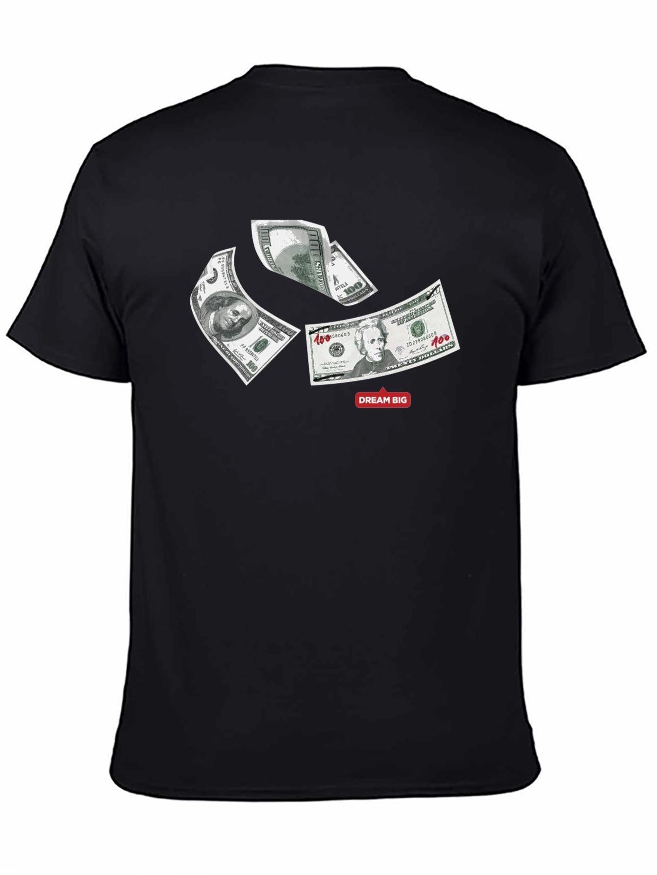 Dream Big Money Graphic Tee - Black