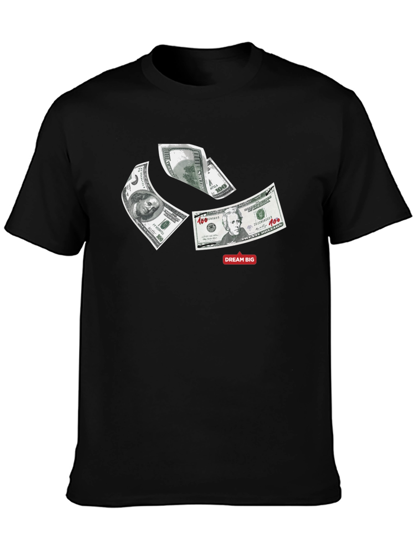 Dream Big Money Graphic Tee - Black