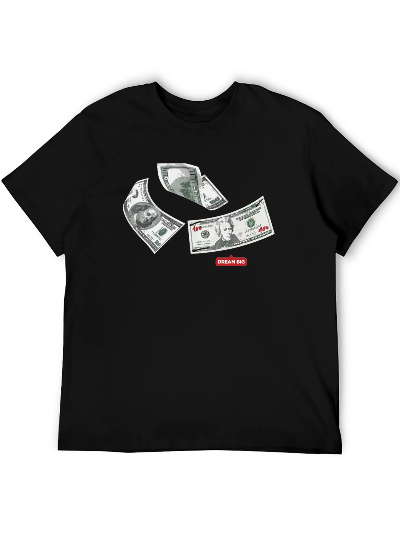 Dream Big Money Graphic Tee - Black