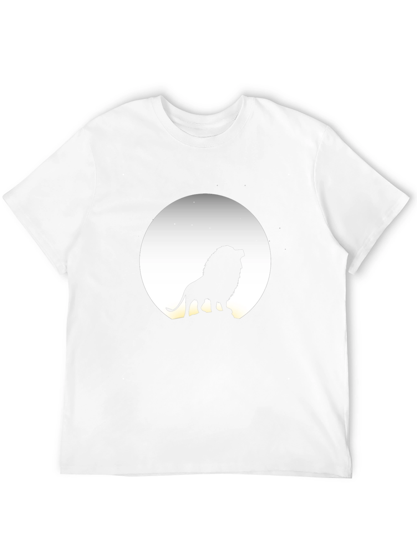 Lion Silhouette Graphic T-Shirt - Black