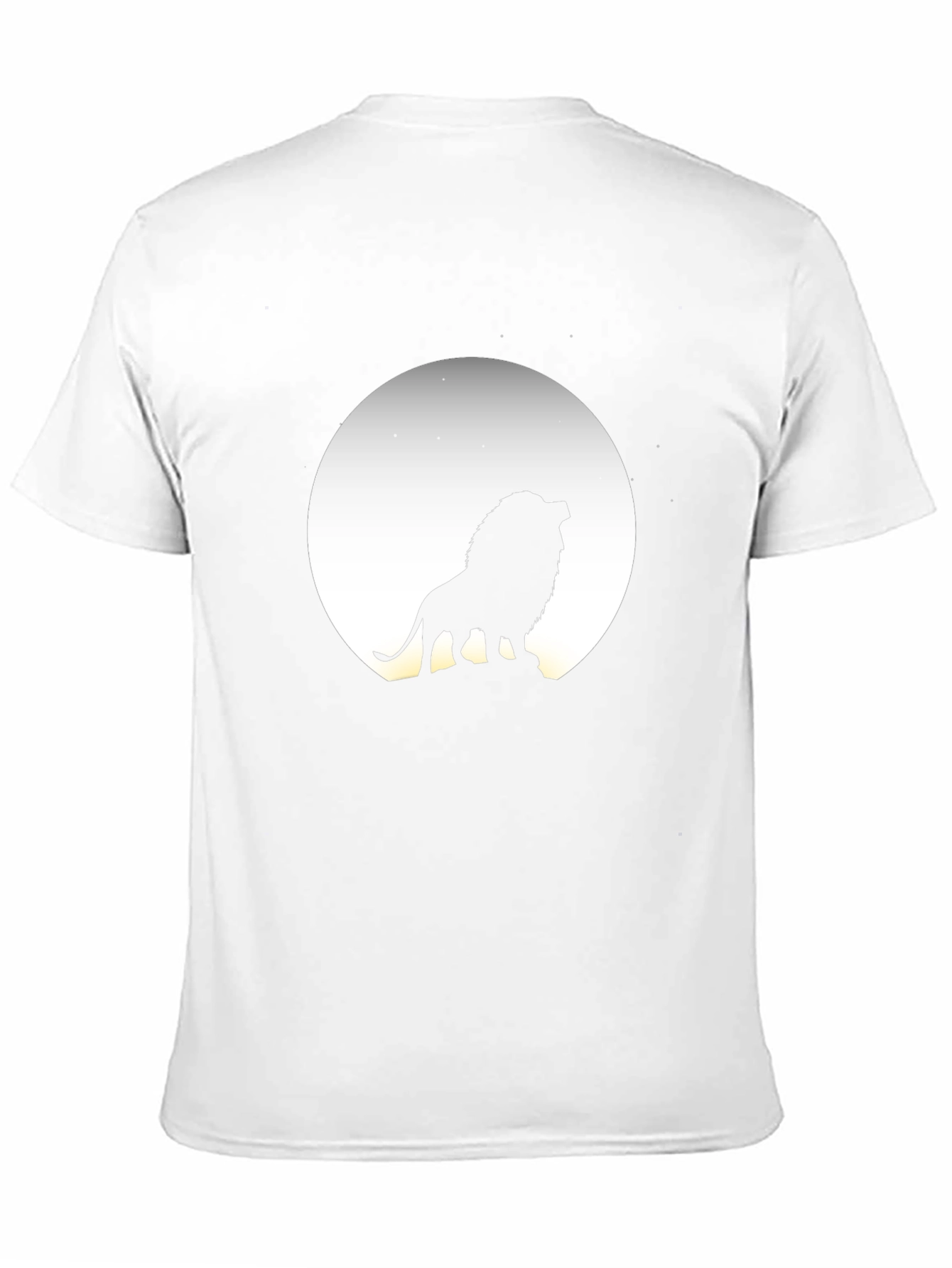 Lion Silhouette Graphic T-Shirt - Black