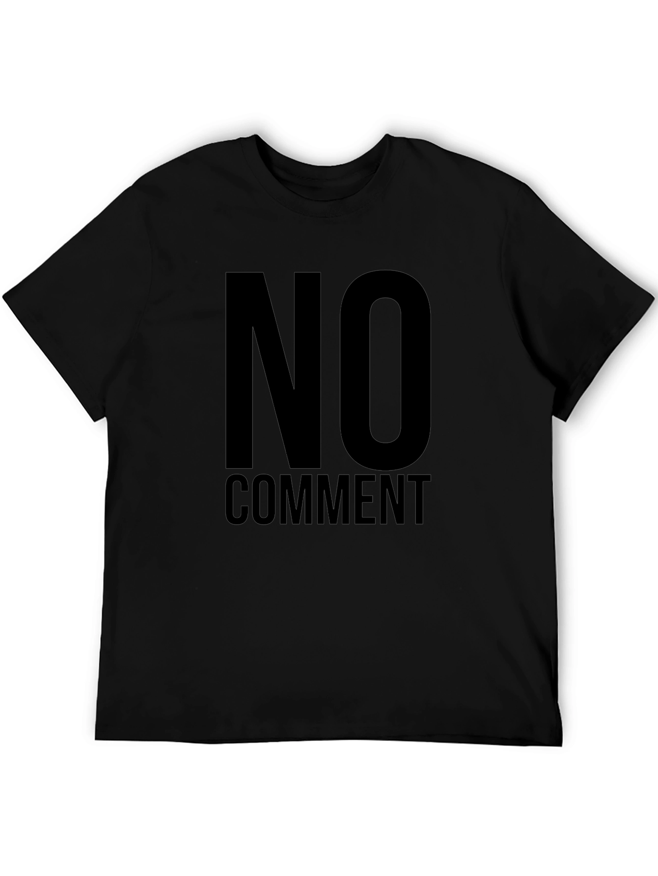 No Comment Statement Tee - Black Graphic T-Shirt