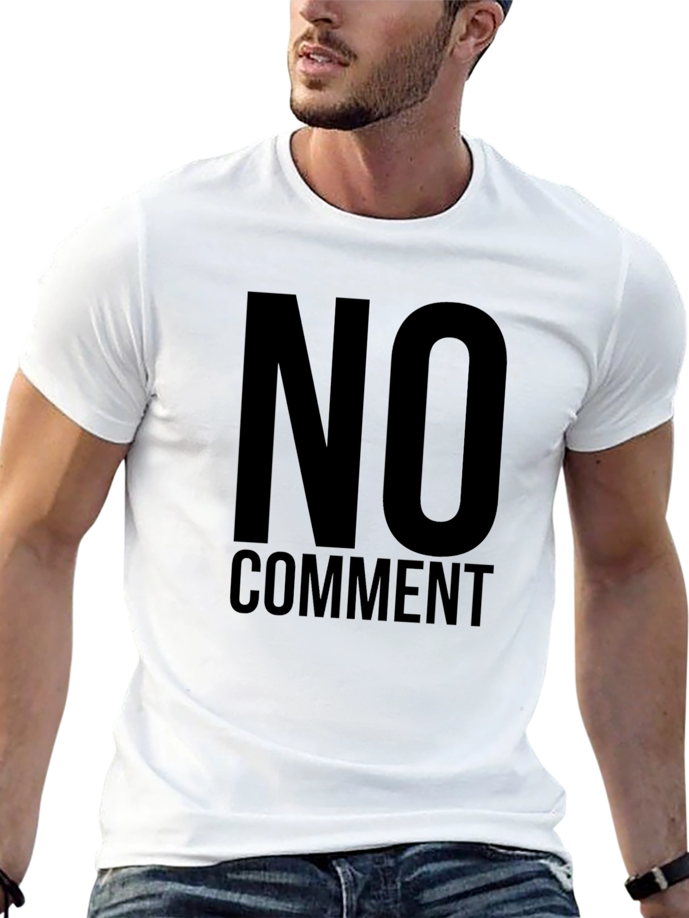 No Comment Statement Tee - Black Graphic T-Shirt