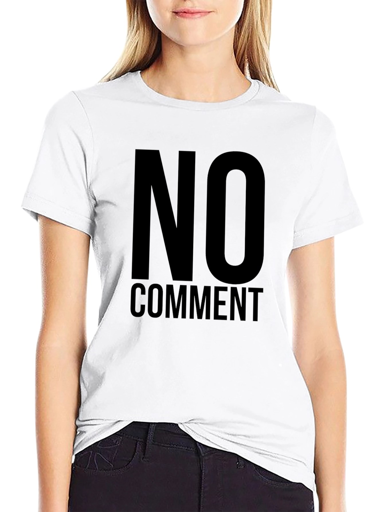 No Comment Statement Tee - Black Graphic T-Shirt