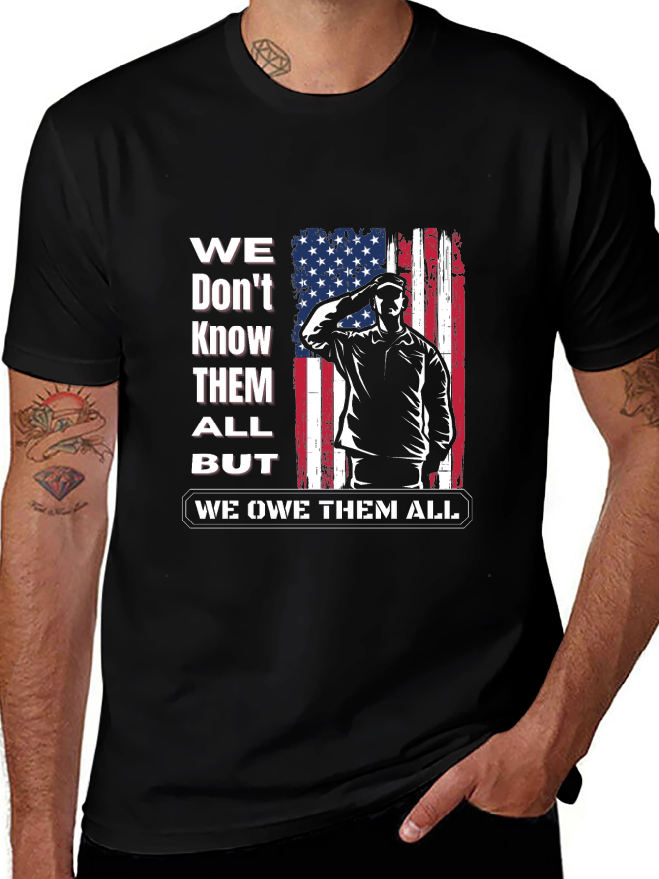 Patriotic We Owe Them All Graphic Tee