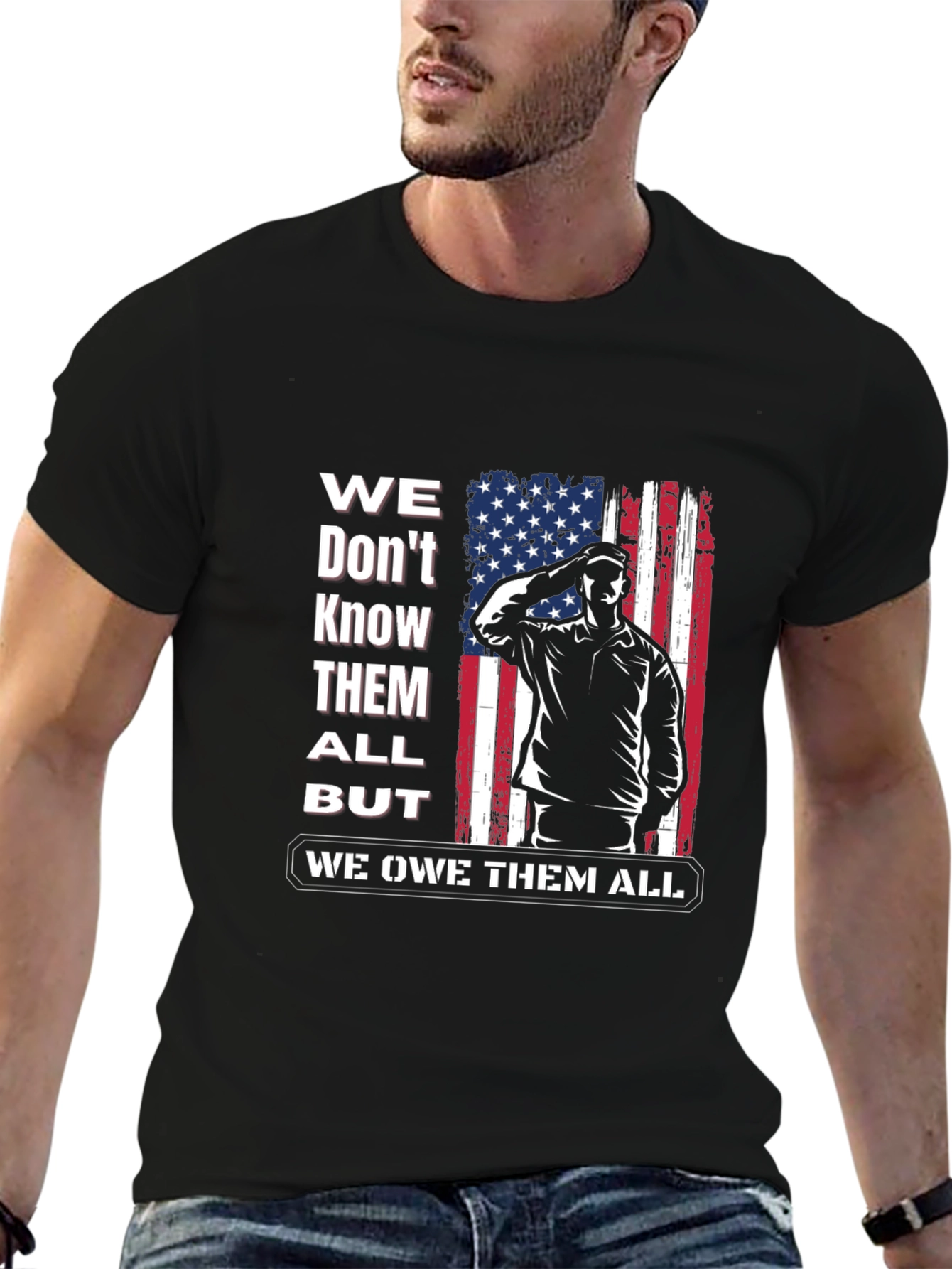 Patriotic We Owe Them All Graphic Tee