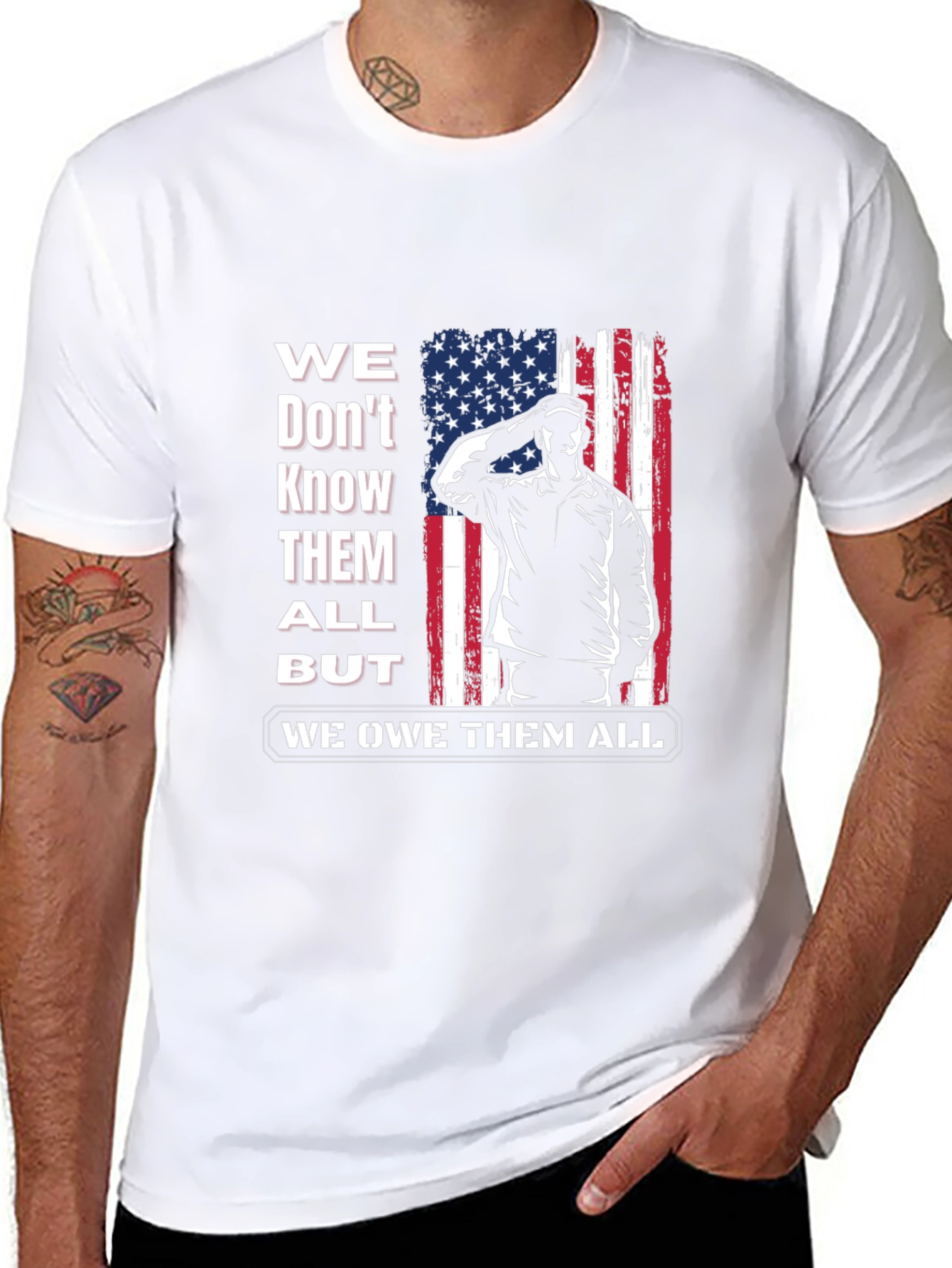 Patriotic We Owe Them All Graphic Tee
