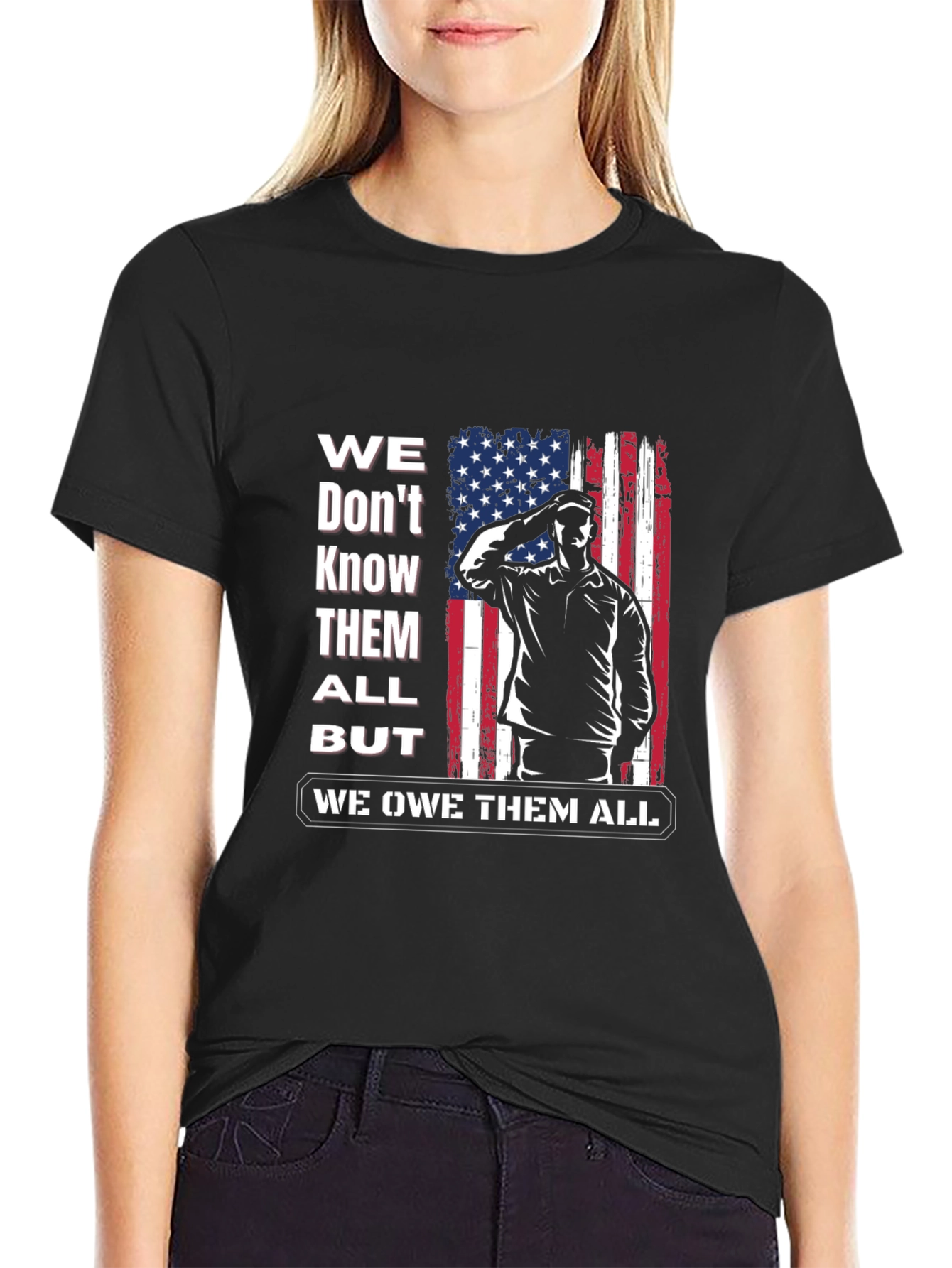 Patriotic We Owe Them All Graphic Tee