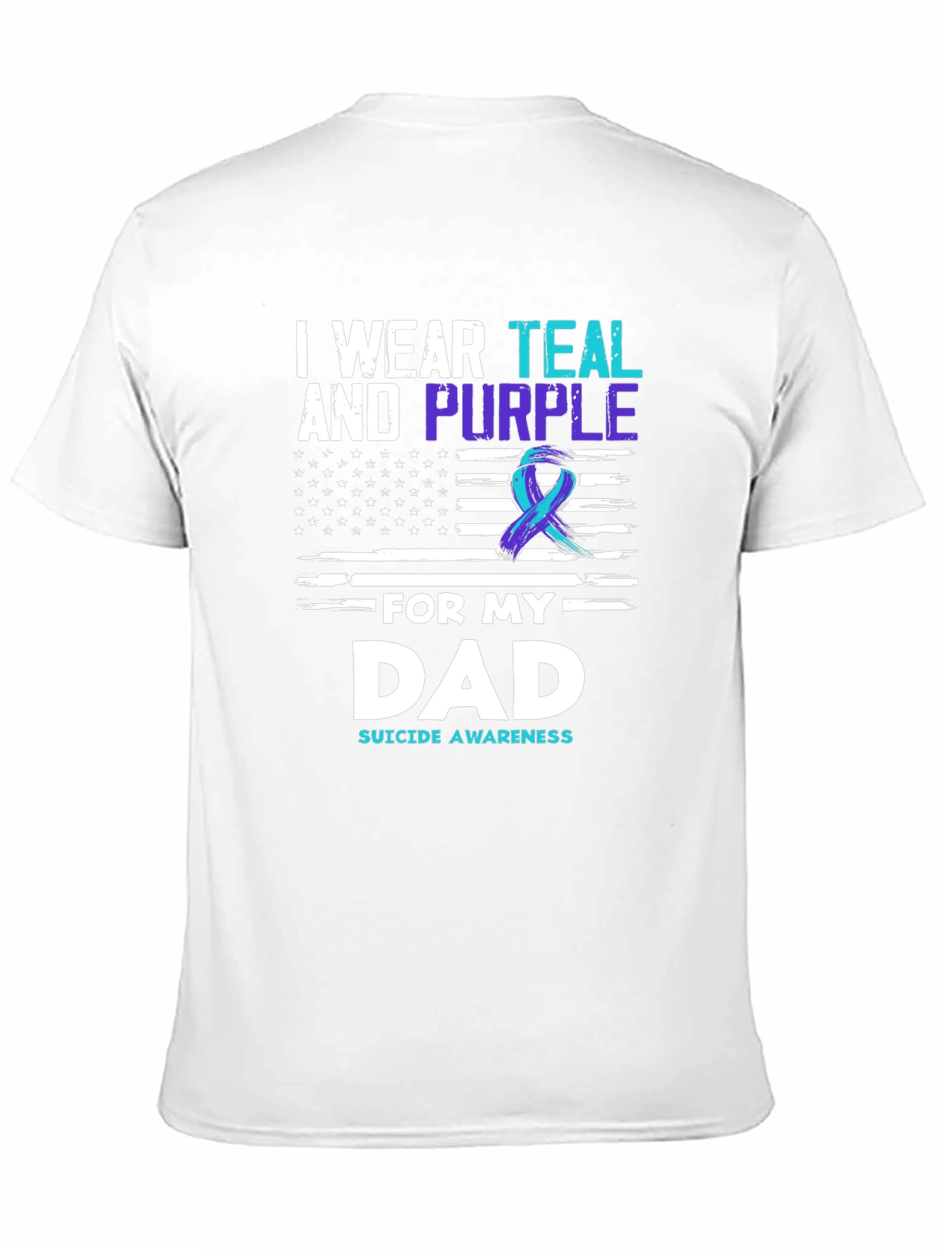 Teal and Purple Dad Suicide Awareness T-Shirt