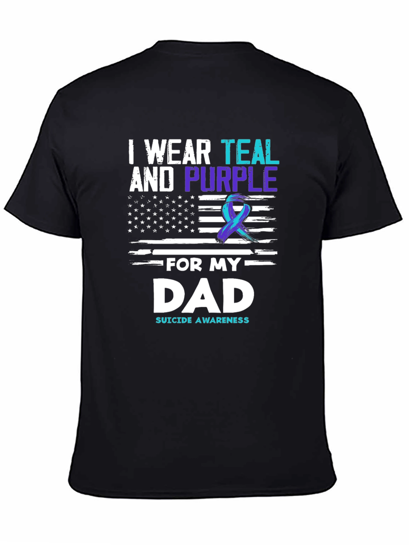 Teal and Purple Dad Suicide Awareness T-Shirt