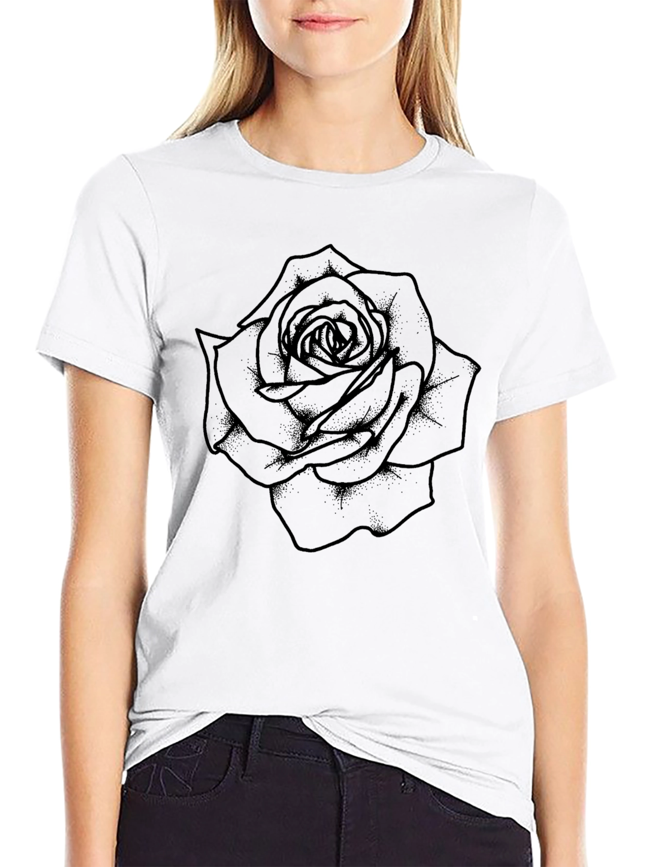 Black Rose Graphic Tee - Mens Classic Fit