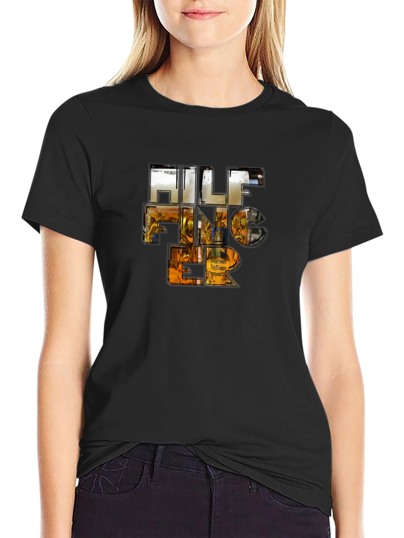 HILF FINGER Black T-Shirt
