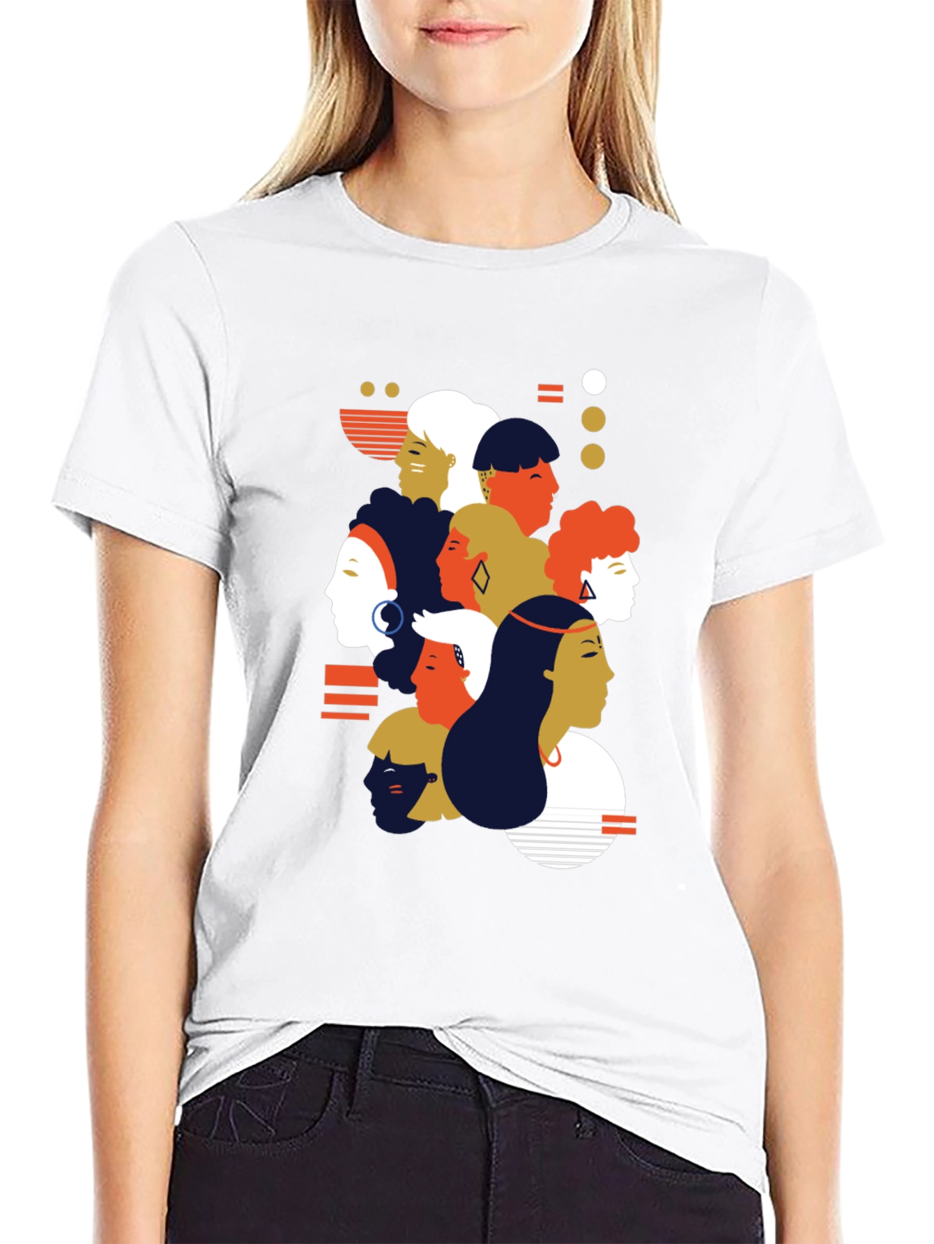 Diverse Faces Graphic Tee - Unisex Black T-Shirt