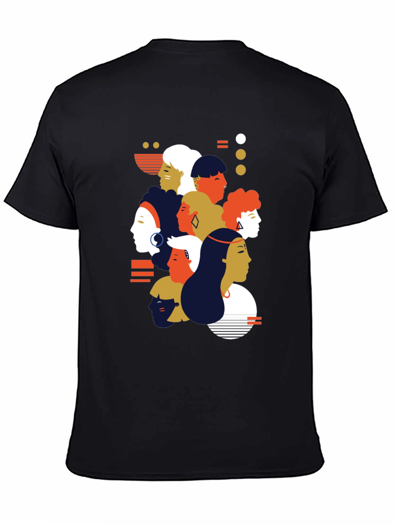 Diverse Faces Graphic Tee - Unisex Black T-Shirt