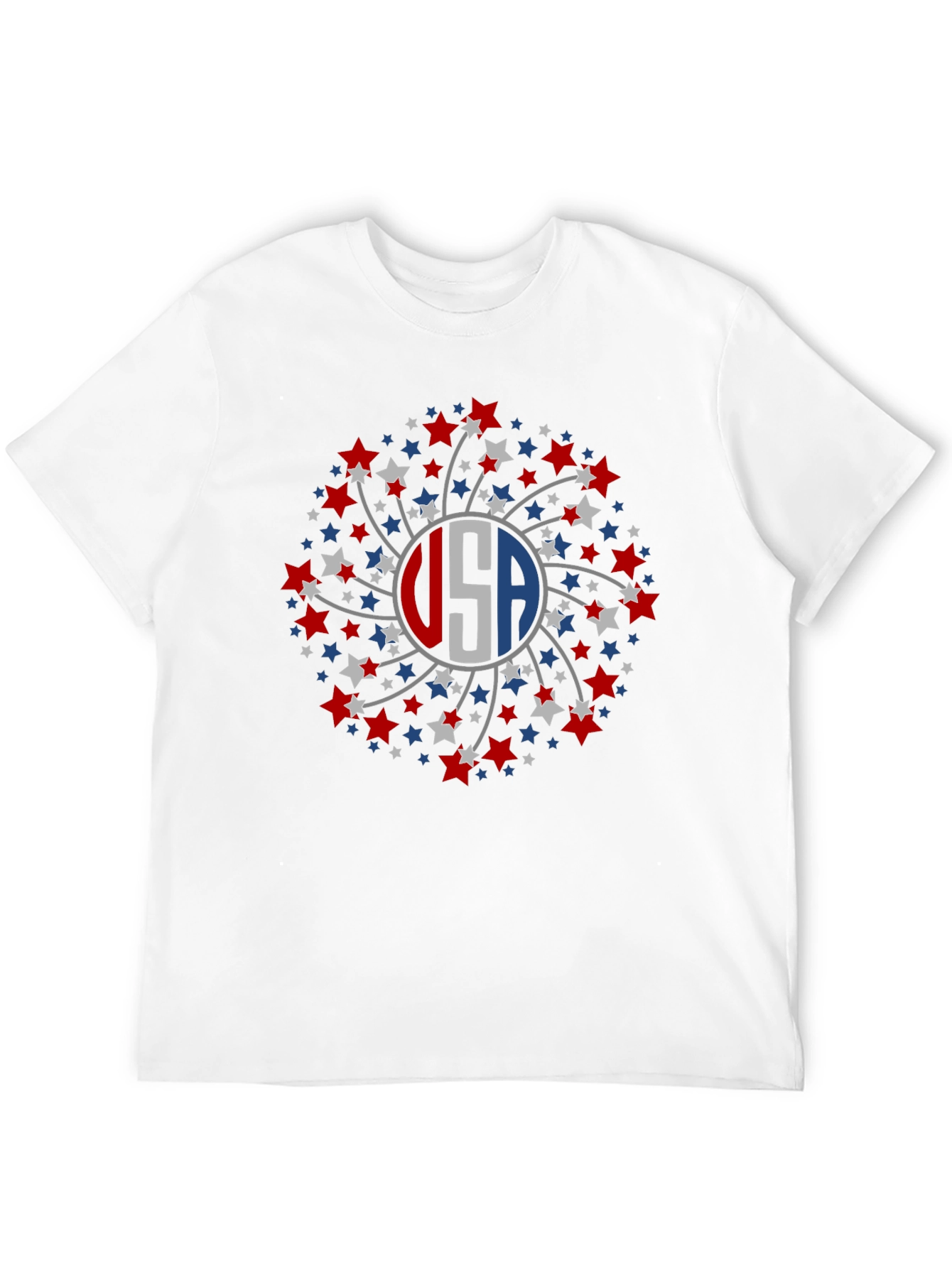 USA Starburst Graphic Tee - Patriotic Style